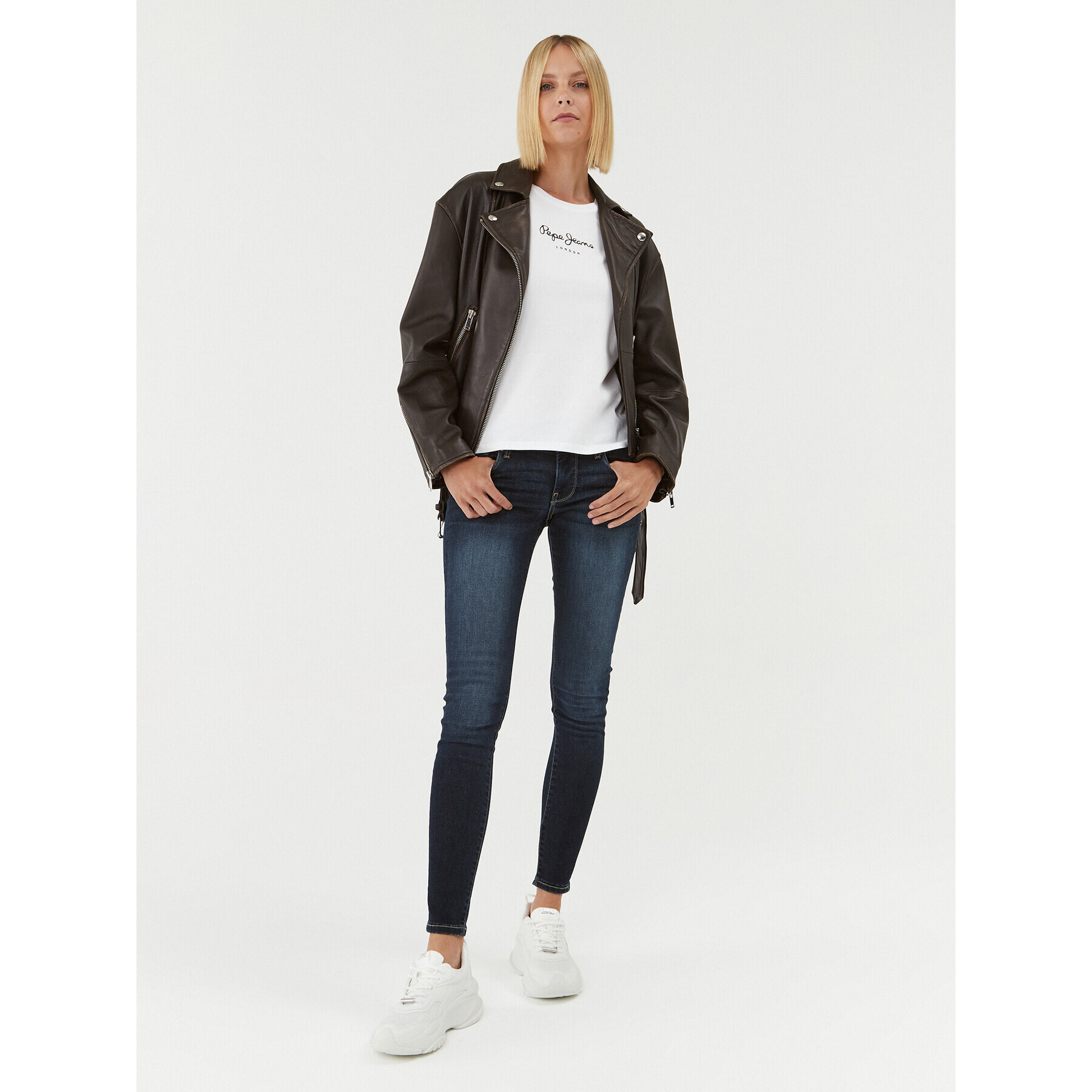 Pepe Jeans Jeansy Soho PL204174 Tmavomodrá Skinny Fit - Pepit.cz