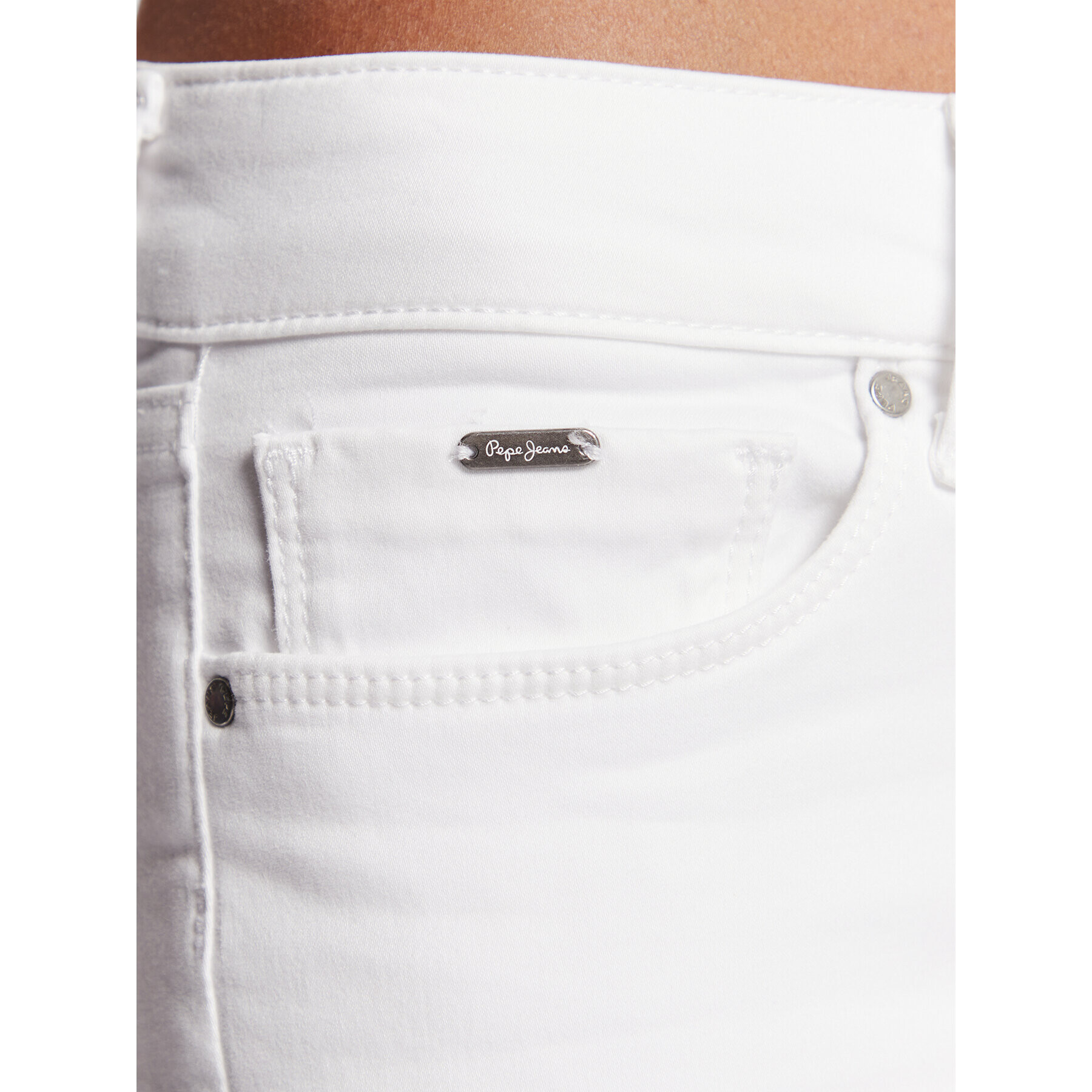 Pepe Jeans Jeansy Soho PL211539 Bílá Skinny Fit - Pepit.cz