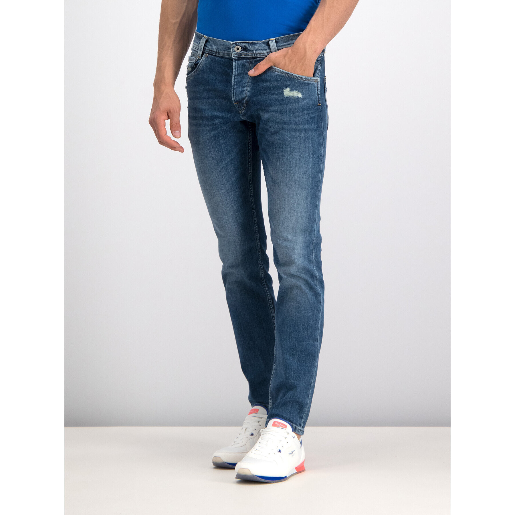 Pepe Jeans Jeansy Spike PM200029 Modrá Slim Fit - Pepit.cz