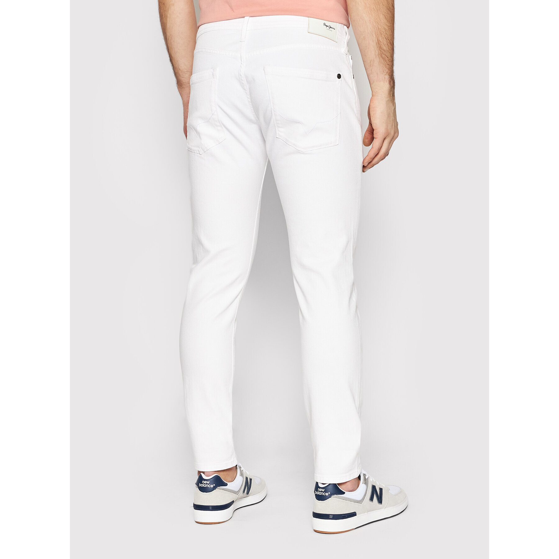 Pepe Jeans Jeansy Stanley PM206326 Bílá Tapered Fit - Pepit.cz