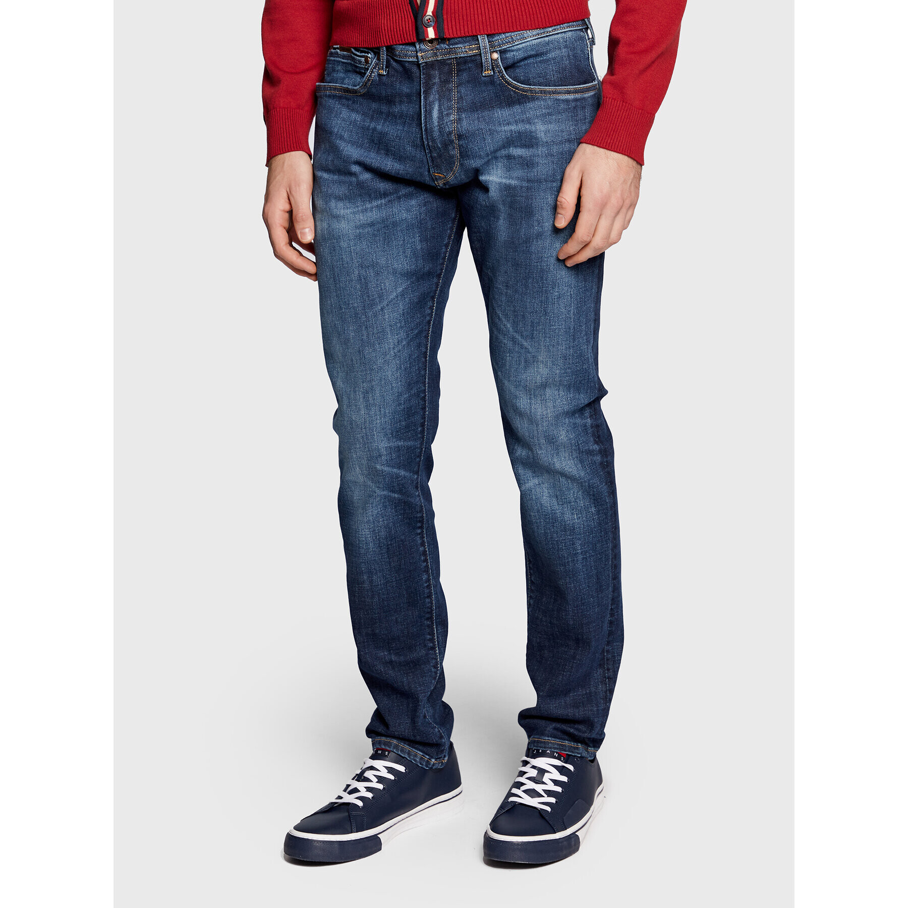 Pepe Jeans Jeansy Stanley PM206326 Modrá Taper Fit - Pepit.cz