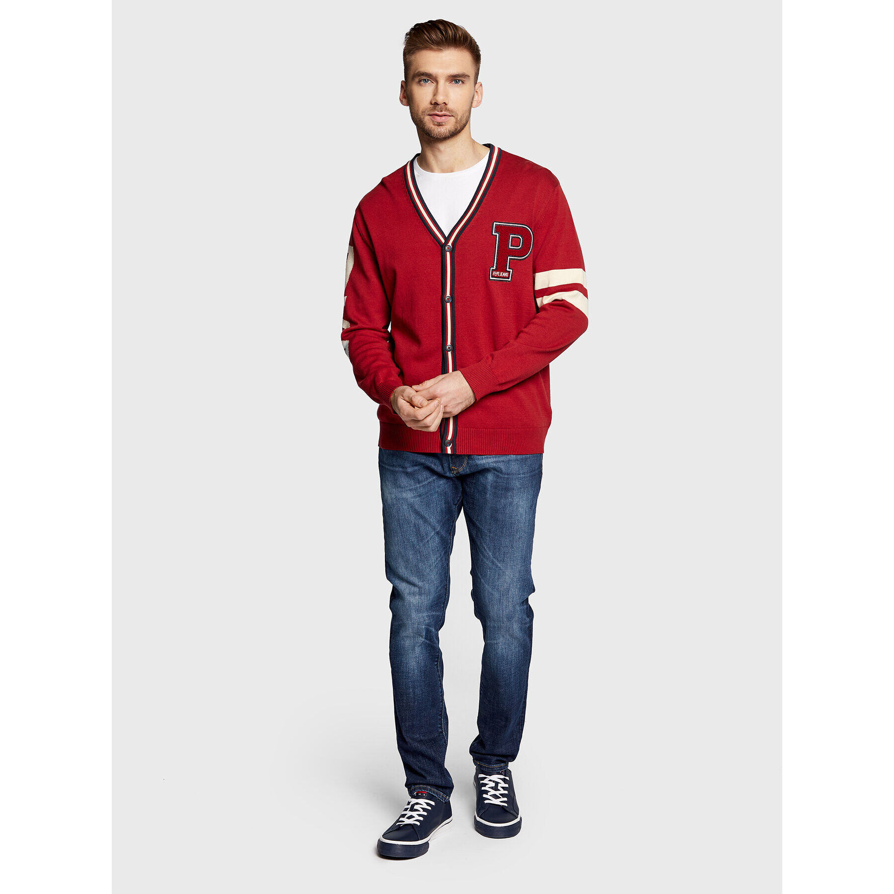 Pepe Jeans Jeansy Stanley PM206326 Modrá Taper Fit - Pepit.cz