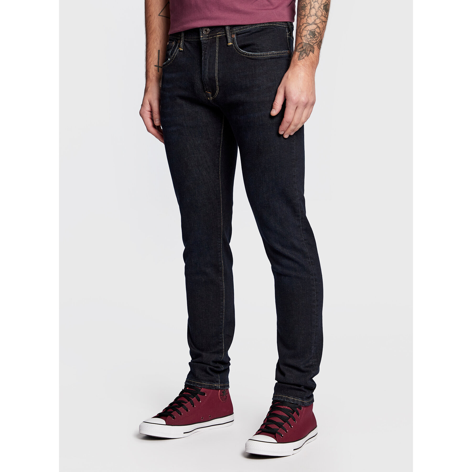 Pepe Jeans Jeansy Stanley PM206326 Šedá Taper Fit - Pepit.cz