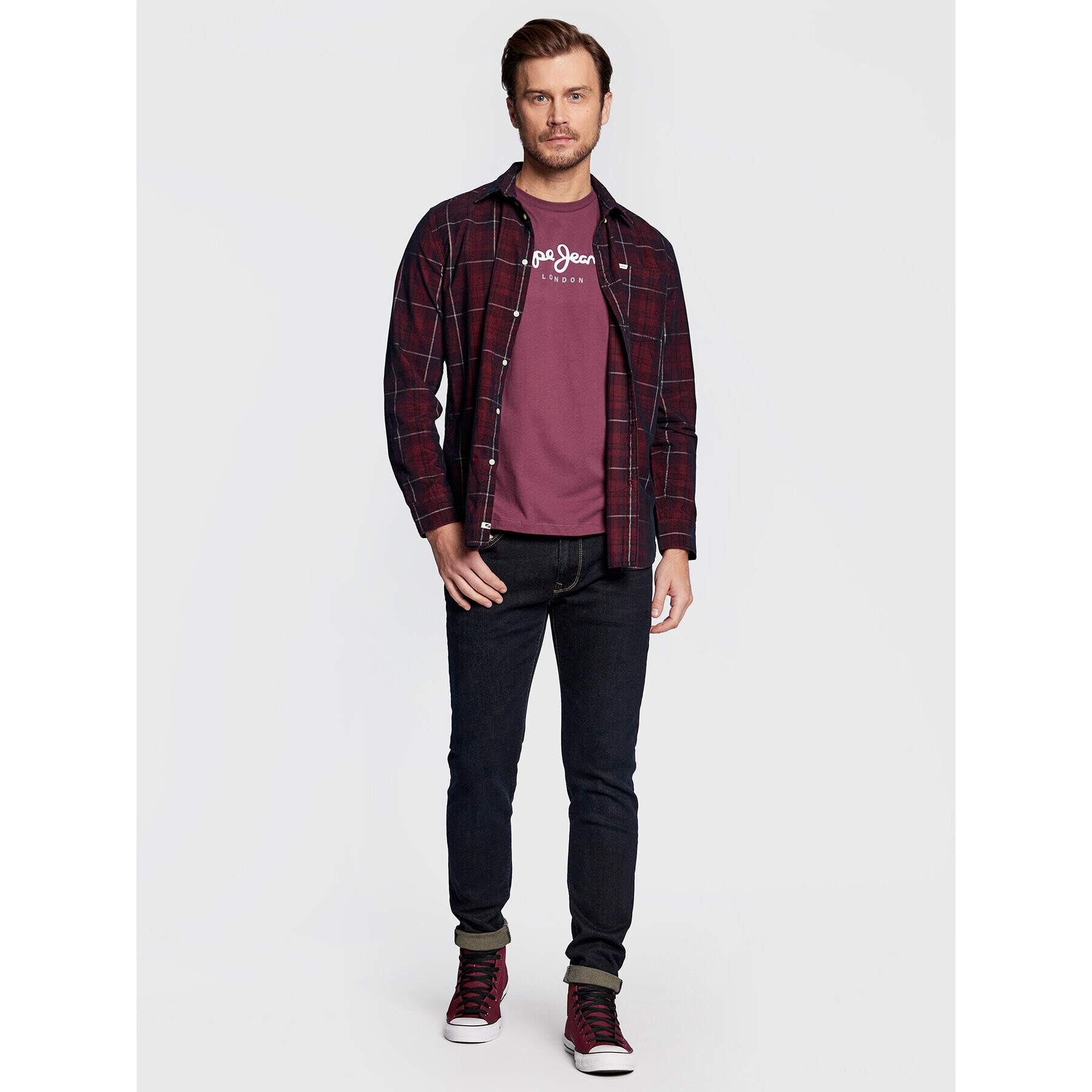 Pepe Jeans Jeansy Stanley PM206326 Šedá Taper Fit - Pepit.cz