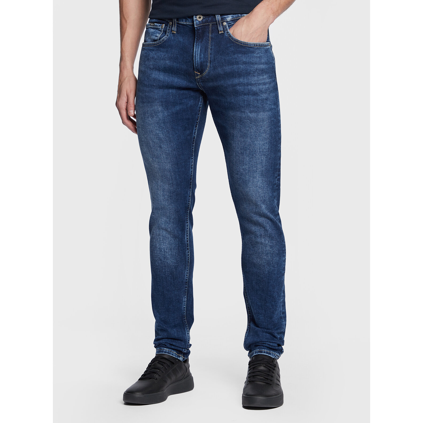 Pepe Jeans Jeansy Stanley PM206326 Tmavomodrá Tapered Fit - Pepit.cz