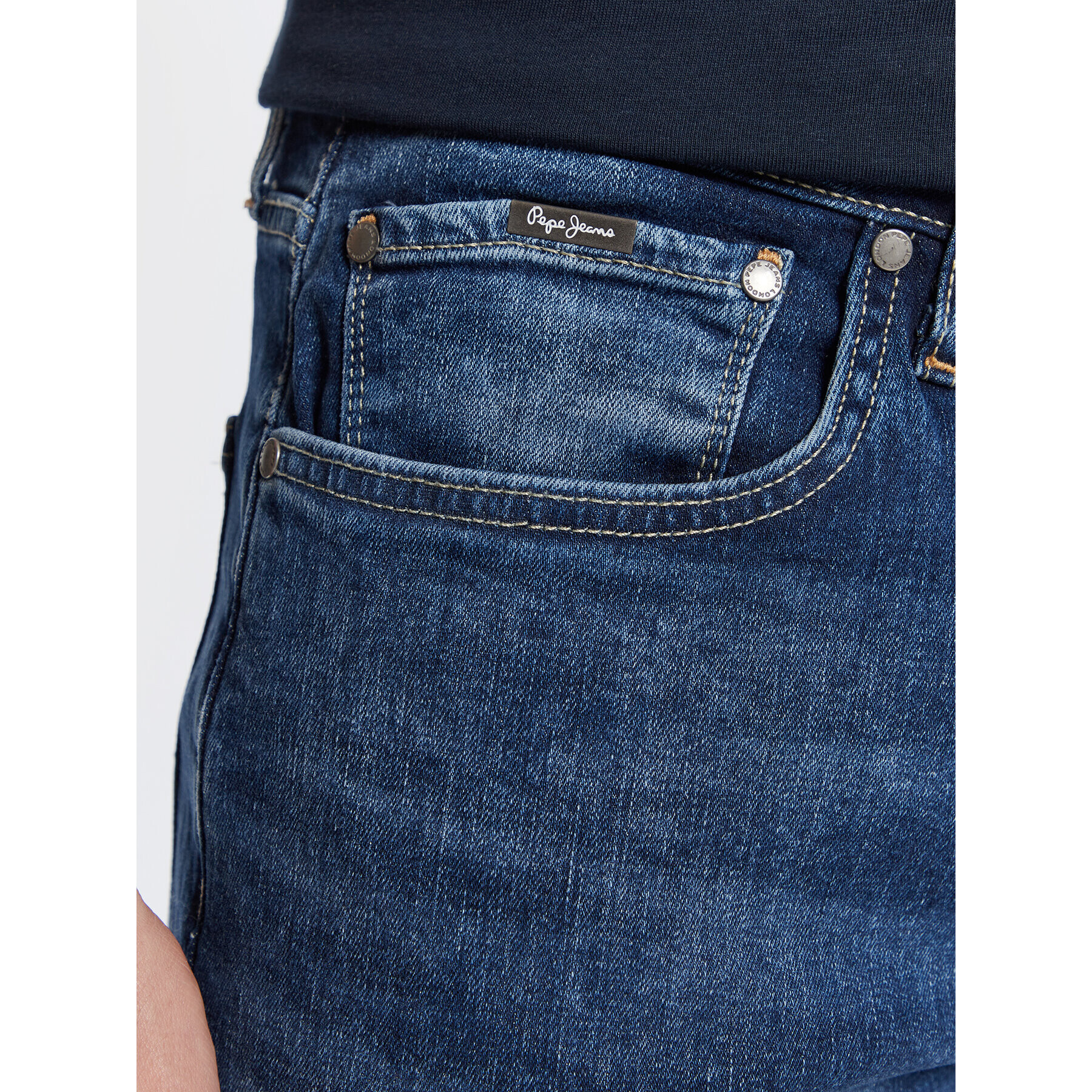 Pepe Jeans Jeansy Stanley PM206326 Tmavomodrá Tapered Fit - Pepit.cz