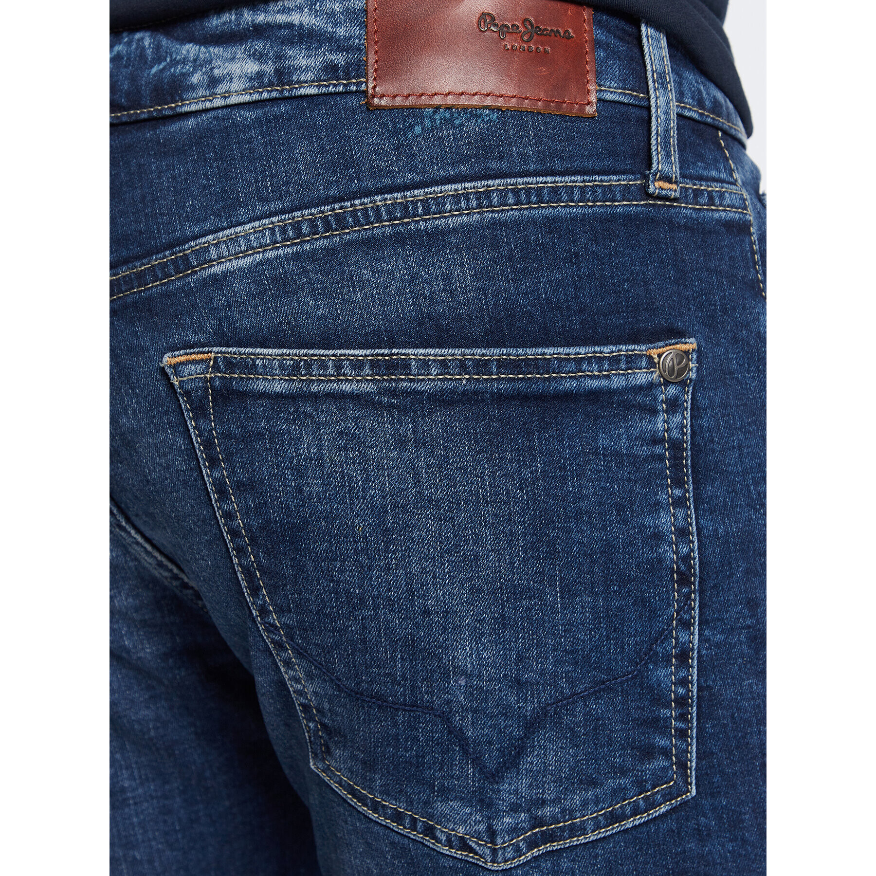 Pepe Jeans Jeansy Stanley PM206326 Tmavomodrá Tapered Fit - Pepit.cz