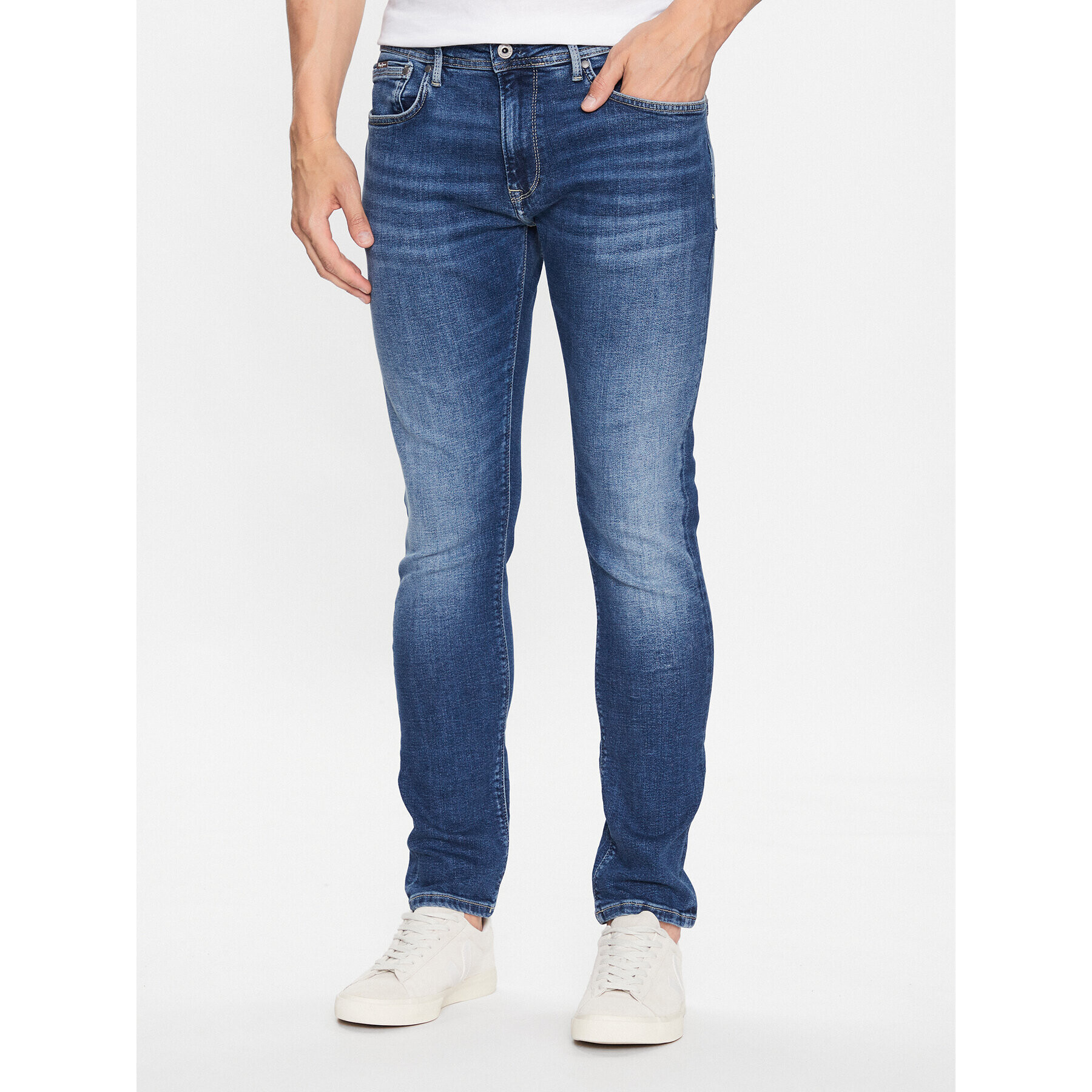 Pepe Jeans Jeansy Stanley PM206326HS6 Modrá Tapered Fit - Pepit.cz