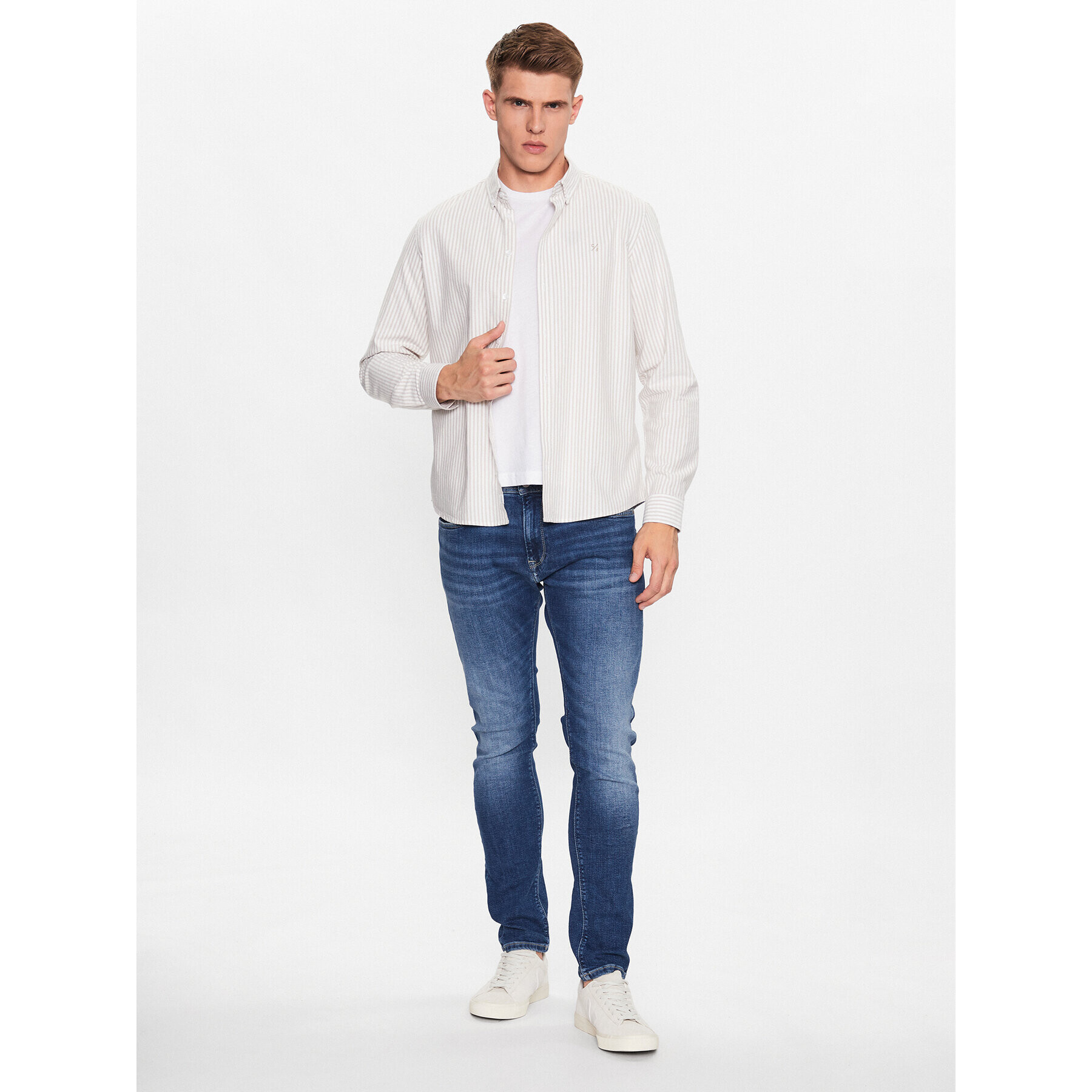 Pepe Jeans Jeansy Stanley PM206326HS6 Modrá Tapered Fit - Pepit.cz