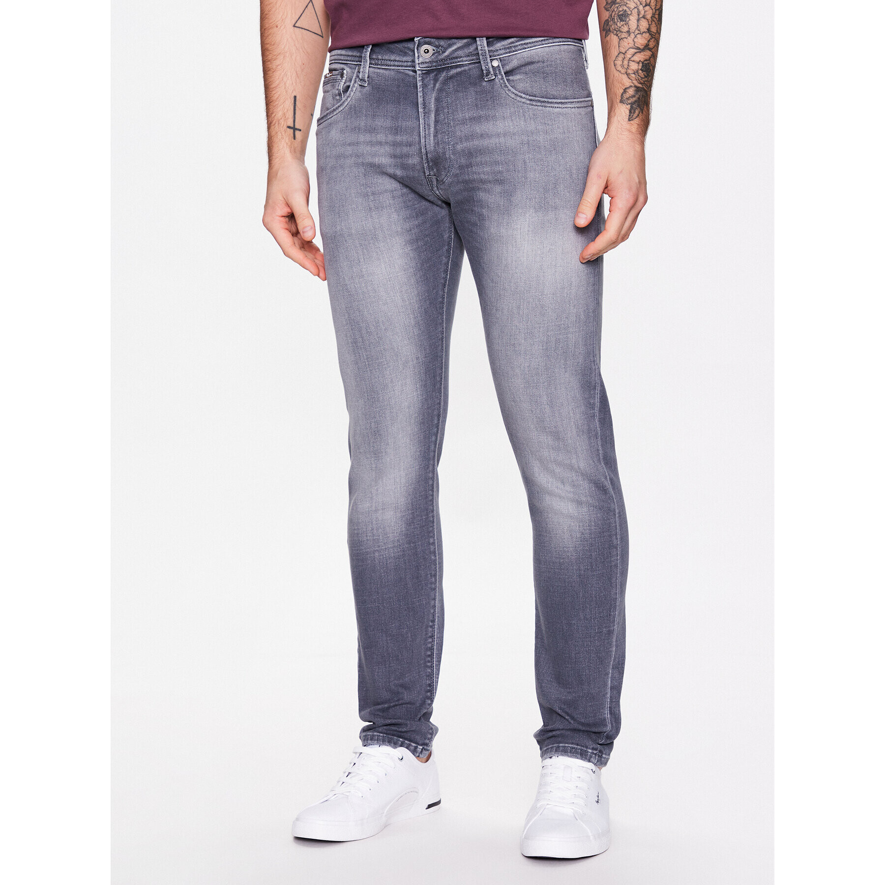 Pepe Jeans Jeansy Stanley PM206326UE8 Šedá Regular Fit - Pepit.cz