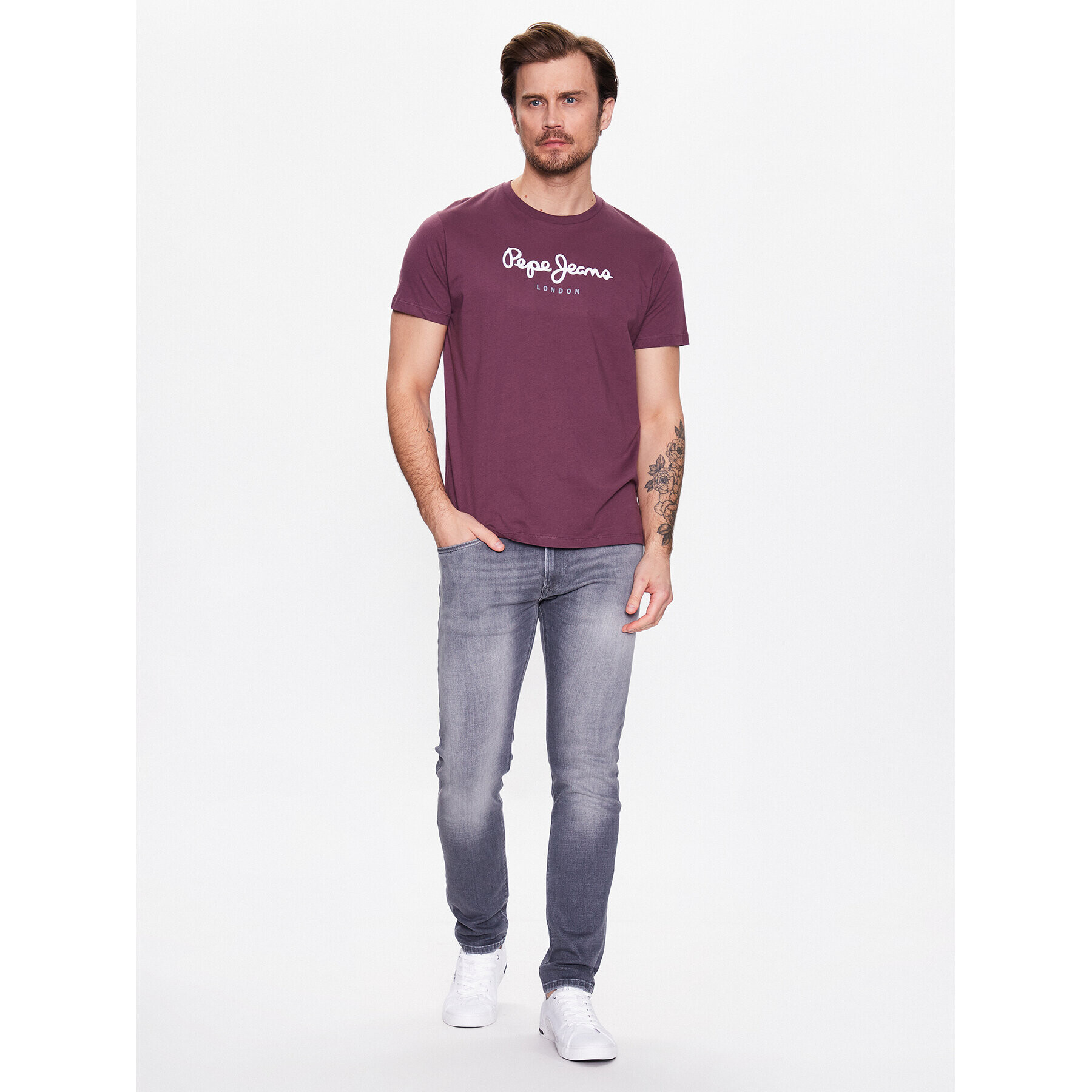 Pepe Jeans Jeansy Stanley PM206326UE8 Šedá Regular Fit - Pepit.cz