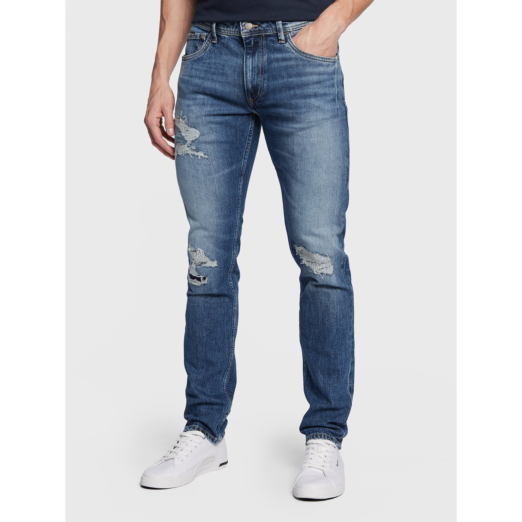 Pepe Jeans Jeansy Stanley PM206816 Tmavomodrá Tapered Fit - Pepit.cz