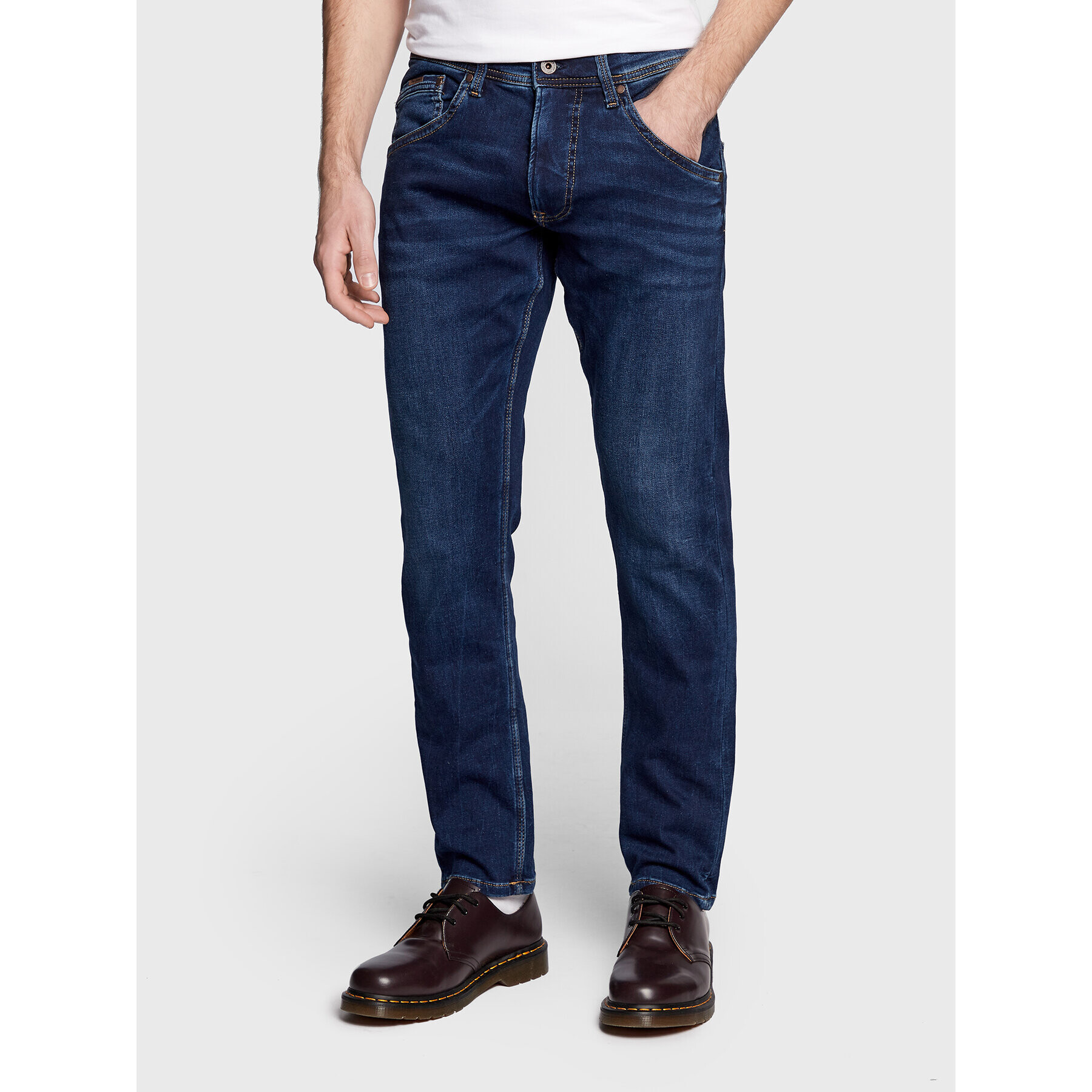 Pepe Jeans Jeansy Track PM206328 Tmavomodrá Regular Fit - Pepit.cz