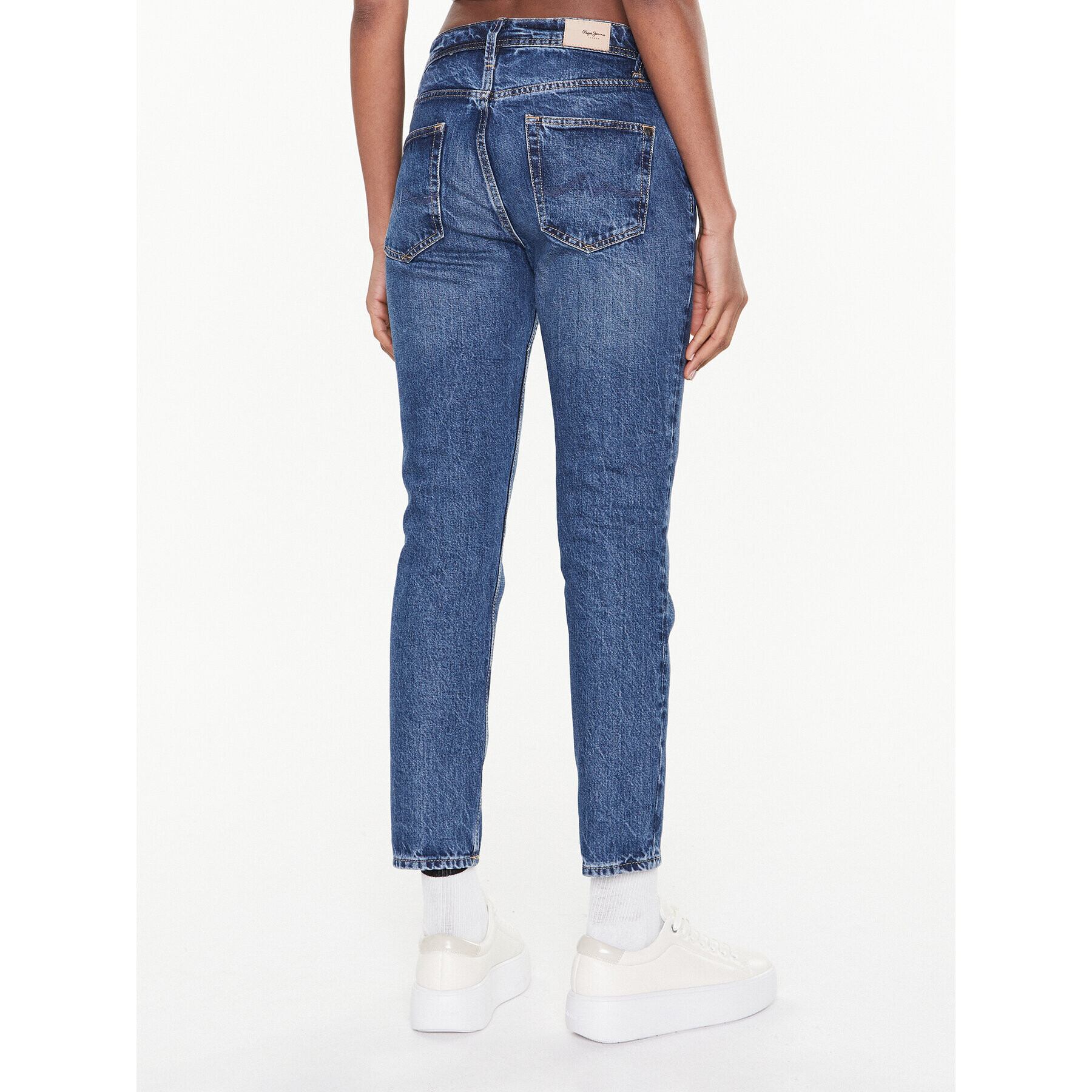 Pepe Jeans Jeansy Violet PL204176 Tmavomodrá Mom Fit - Pepit.cz