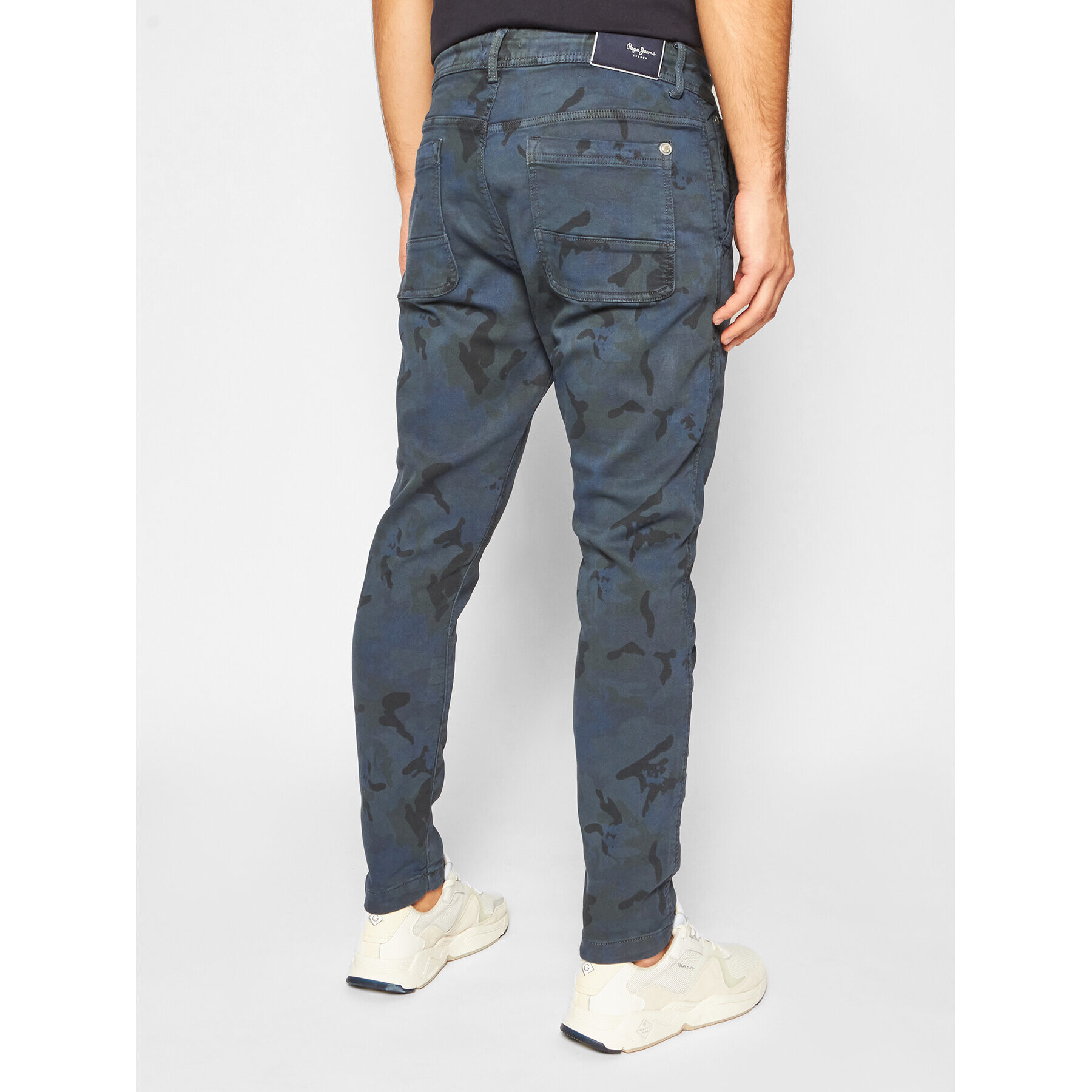 Pepe Jeans Joggers kalhoty GYMDIGO Johnson Knit PM211367 Tmavomodrá Relaxed Fit - Pepit.cz