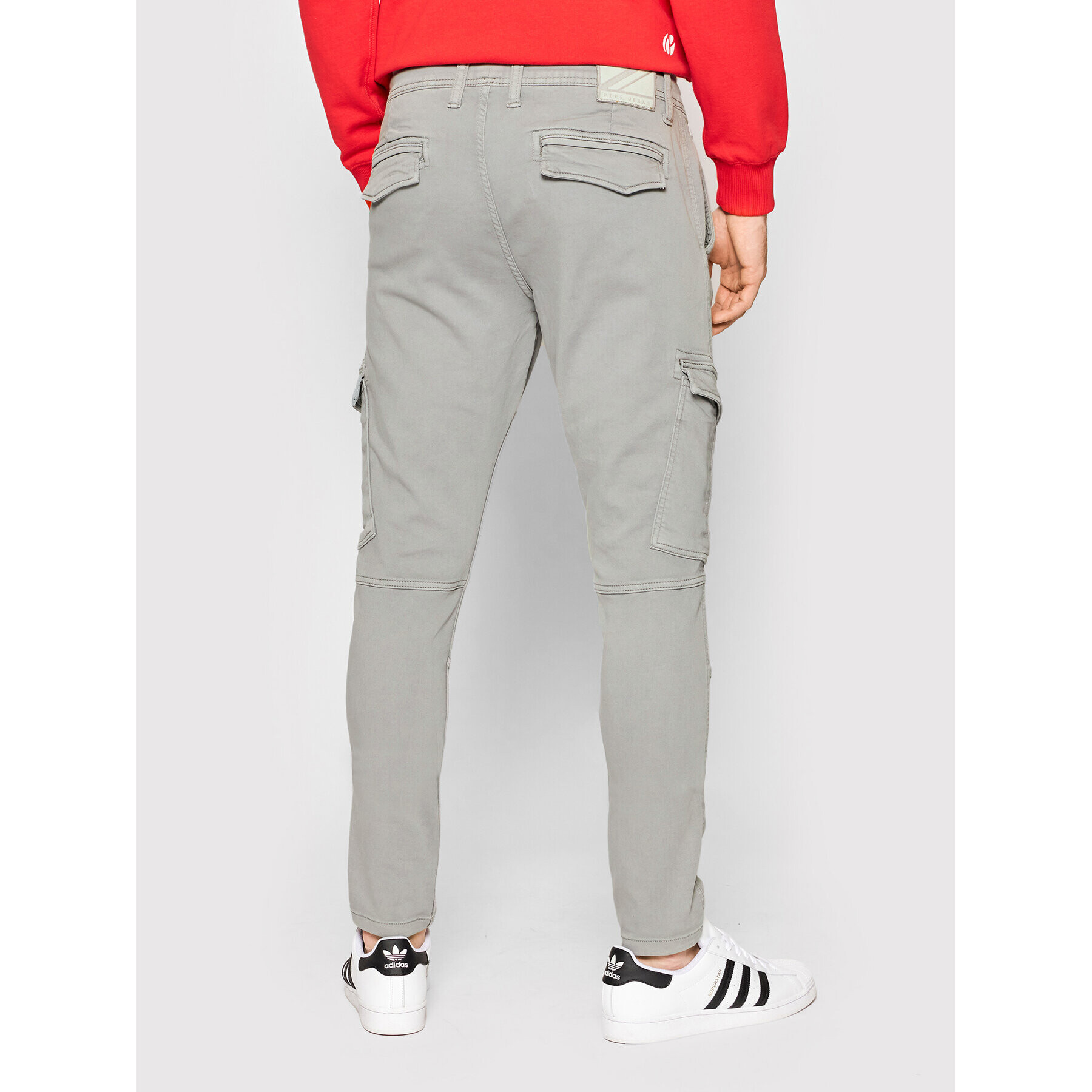 Pepe Jeans Kalhoty z materiálu GYMDIGO Jared PM211486 Šedá Tapered Fit - Pepit.cz