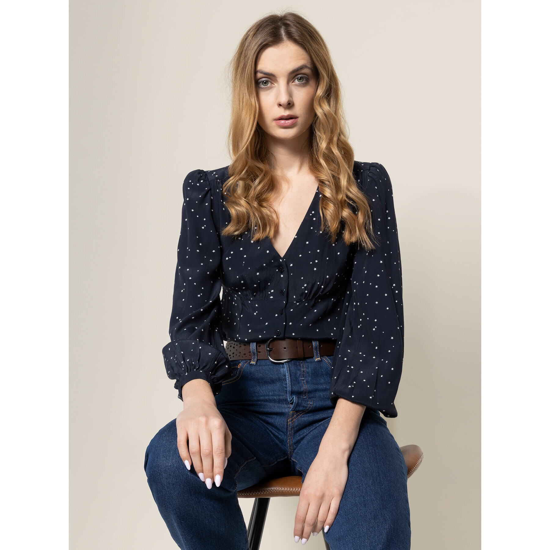 Pepe Jeans Košile Alexa PL303580 Tmavomodrá Regular Fit - Pepit.cz