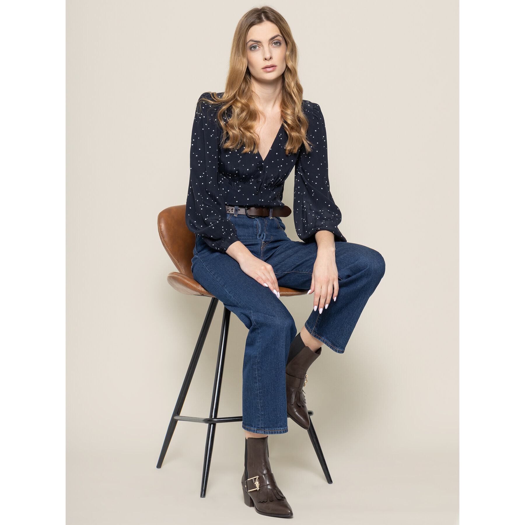 Pepe Jeans Košile Alexa PL303580 Tmavomodrá Regular Fit - Pepit.cz