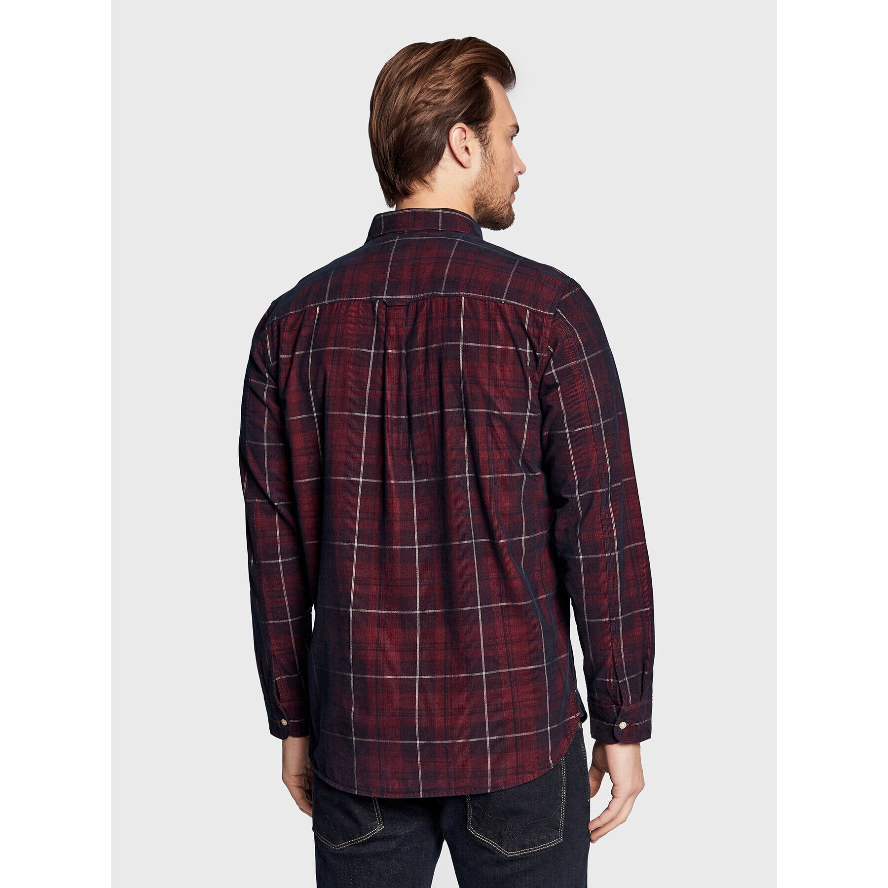 Pepe Jeans Košile Freshfield PM307661 Bordó Regular Fit - Pepit.cz