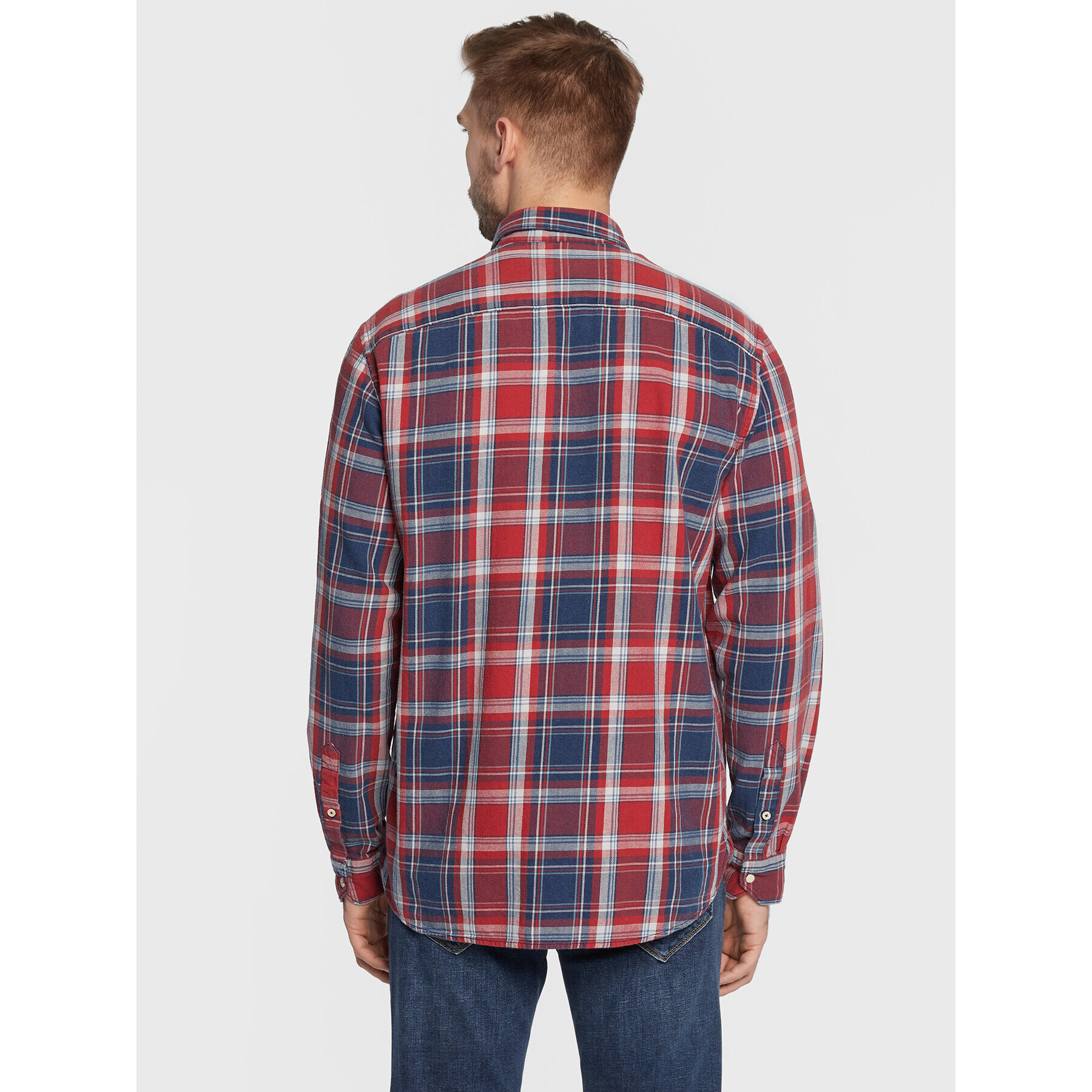 Pepe Jeans Košile Frome PM307664 Červená Slim Fit - Pepit.cz