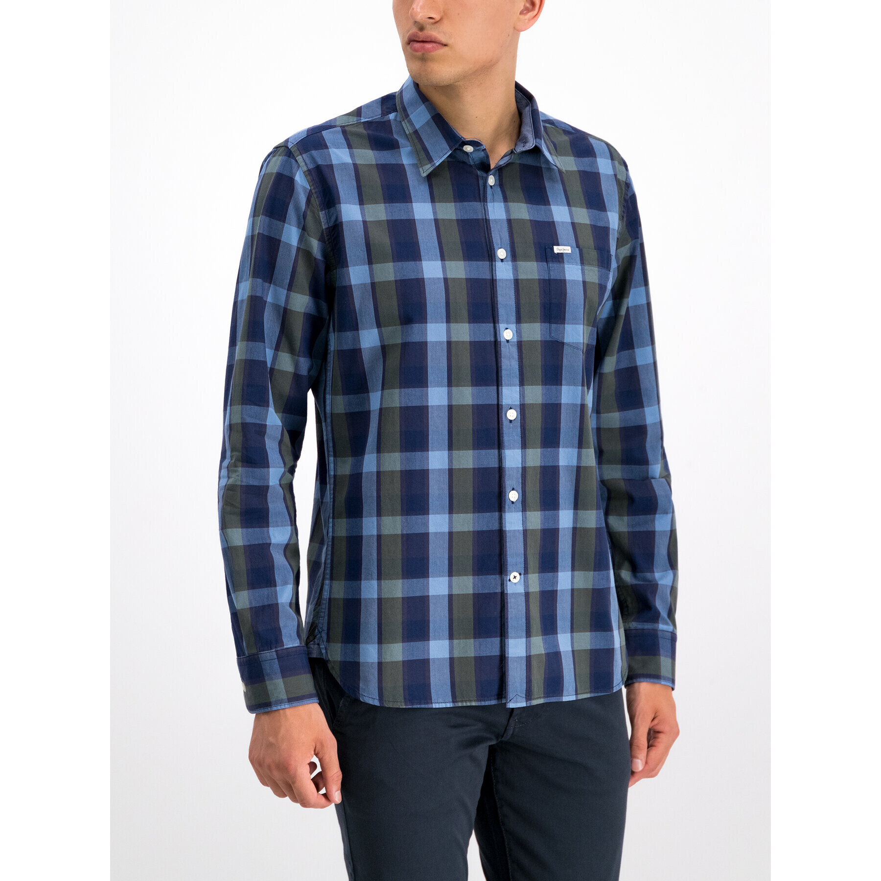 Pepe Jeans Košile Harry PM305894 Tmavomodrá Regular Fit - Pepit.cz