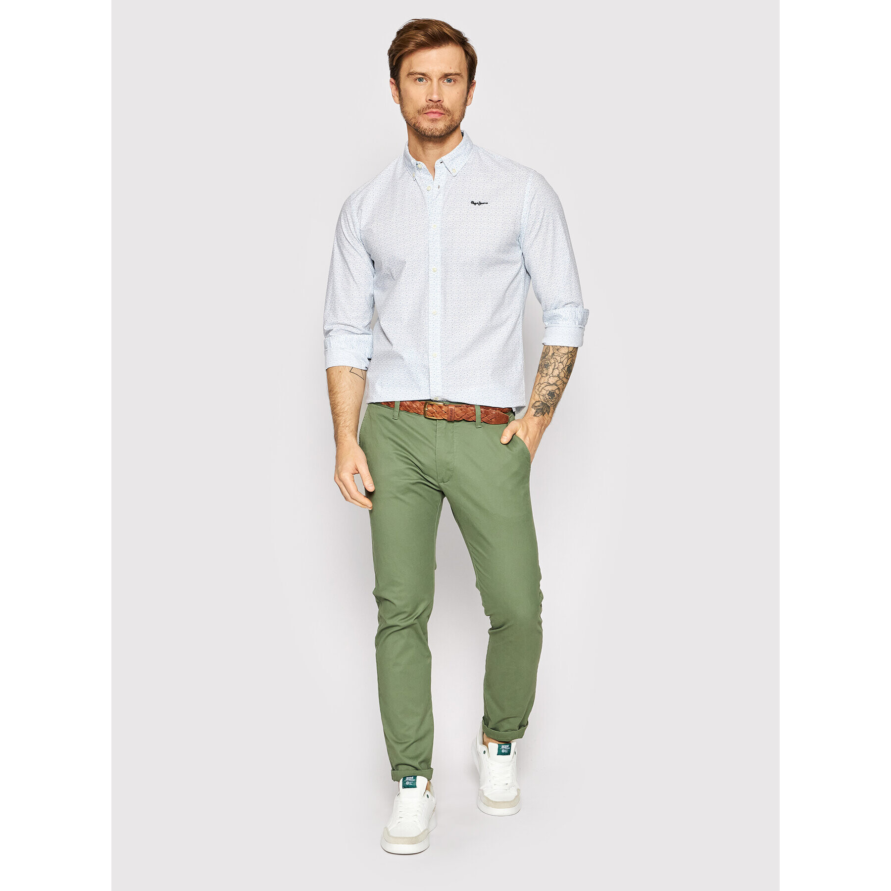 Pepe Jeans Košile Patrick PM307428 Modrá Regular Fit - Pepit.cz