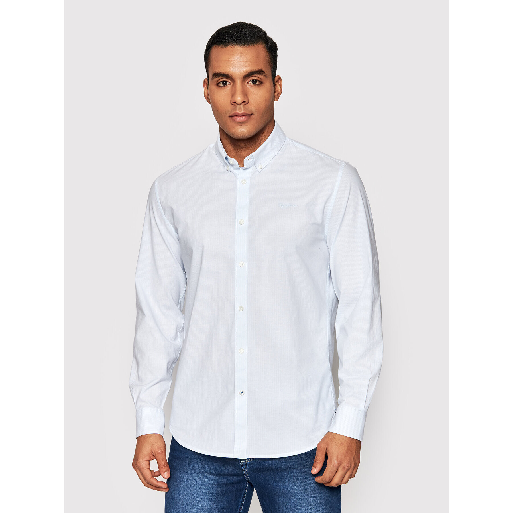 Pepe Jeans Košile Penzance PM307440 Modrá Regular Fit - Pepit.cz