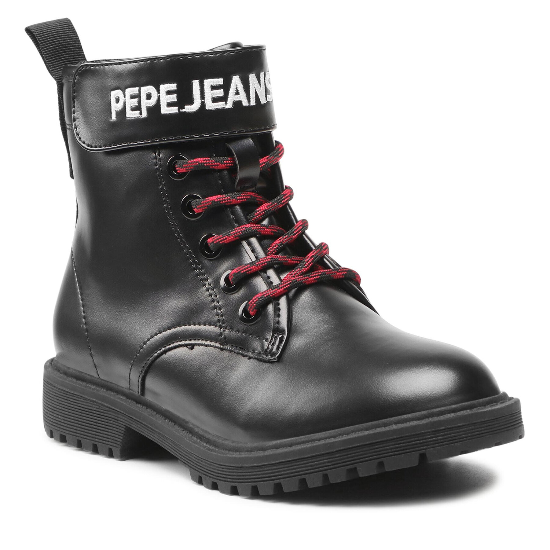 Pepe Jeans Kozačky Hatton Strap Combi PGS50167 Černá - Pepit.cz