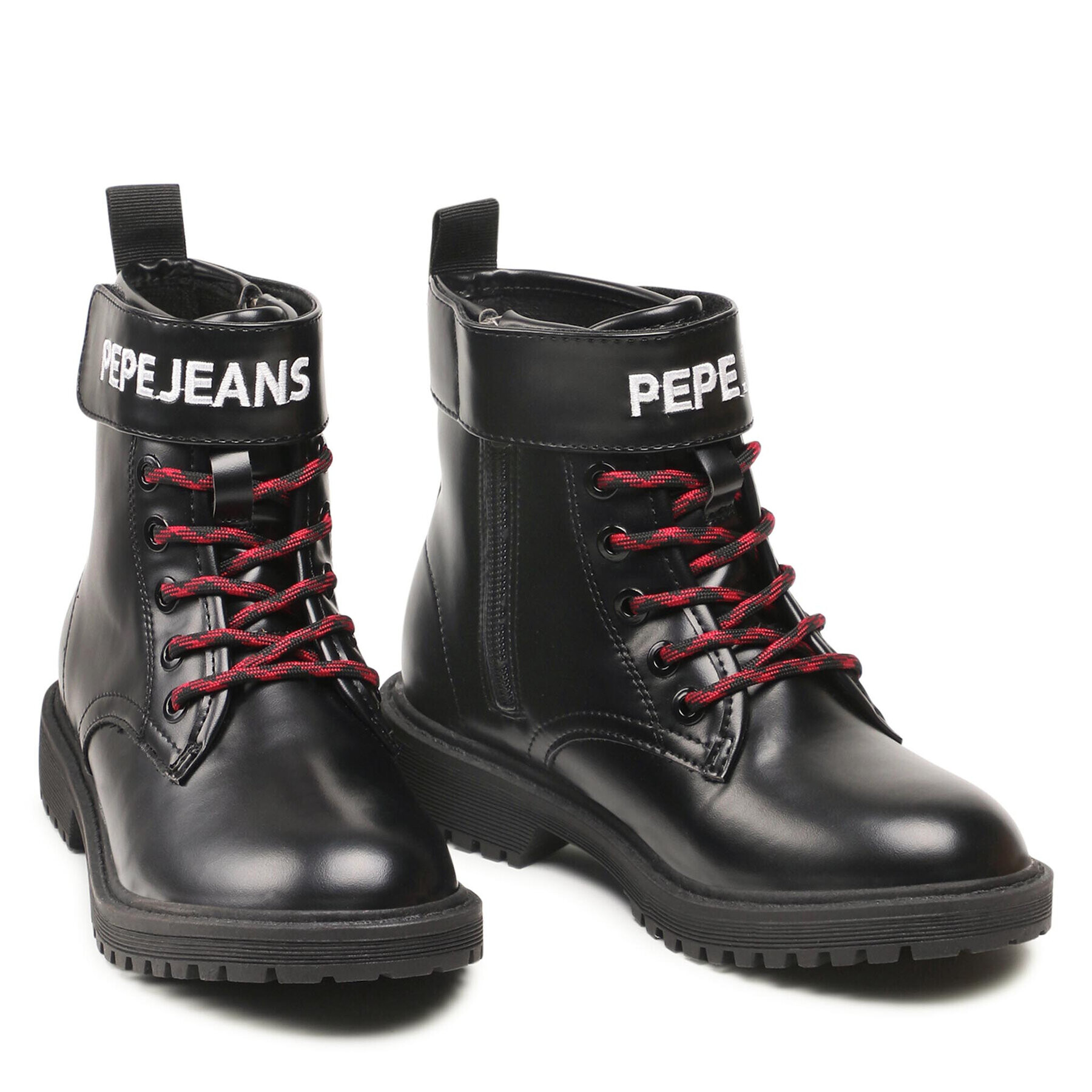 Pepe Jeans Kozačky Hatton Strap Combi PGS50167 Černá - Pepit.cz