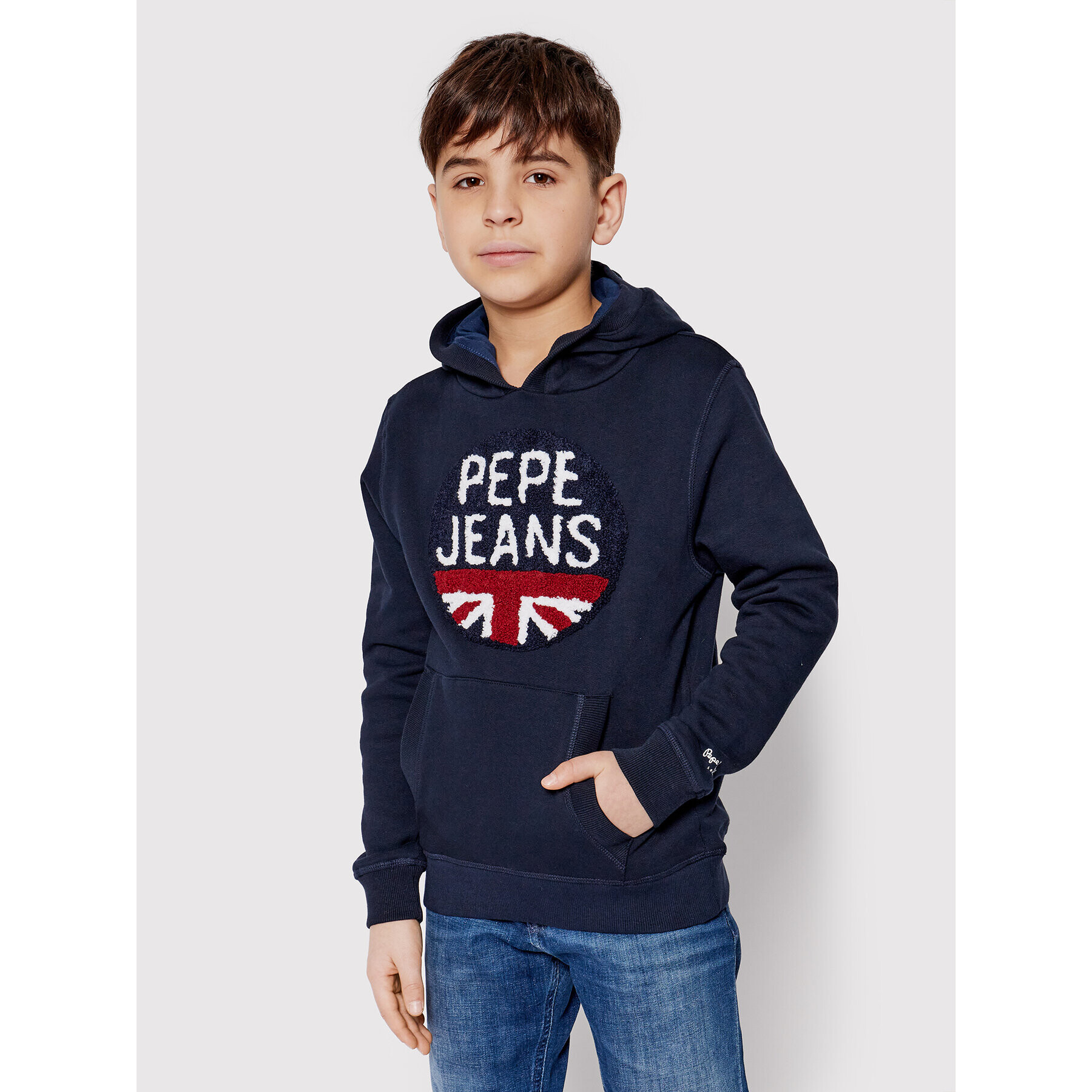 Pepe Jeans Mikina Alexander PB581258 Tmavomodrá Regular Fit - Pepit.cz