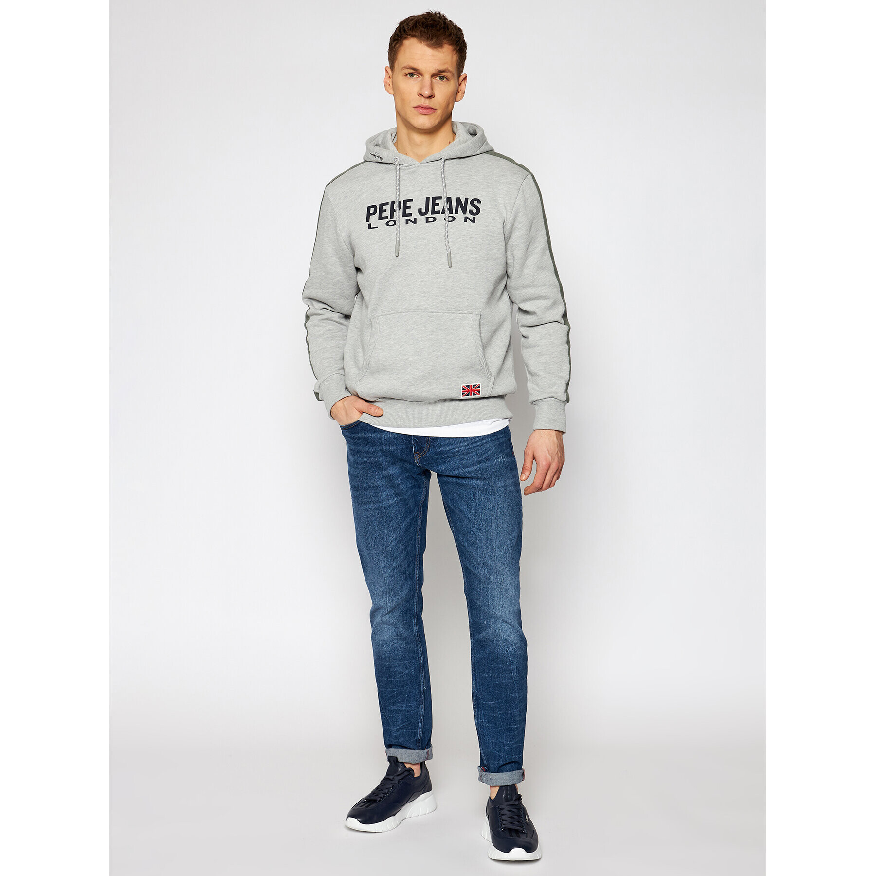 Pepe Jeans Mikina Andre PM582003 Šedá Regular Fit - Pepit.cz