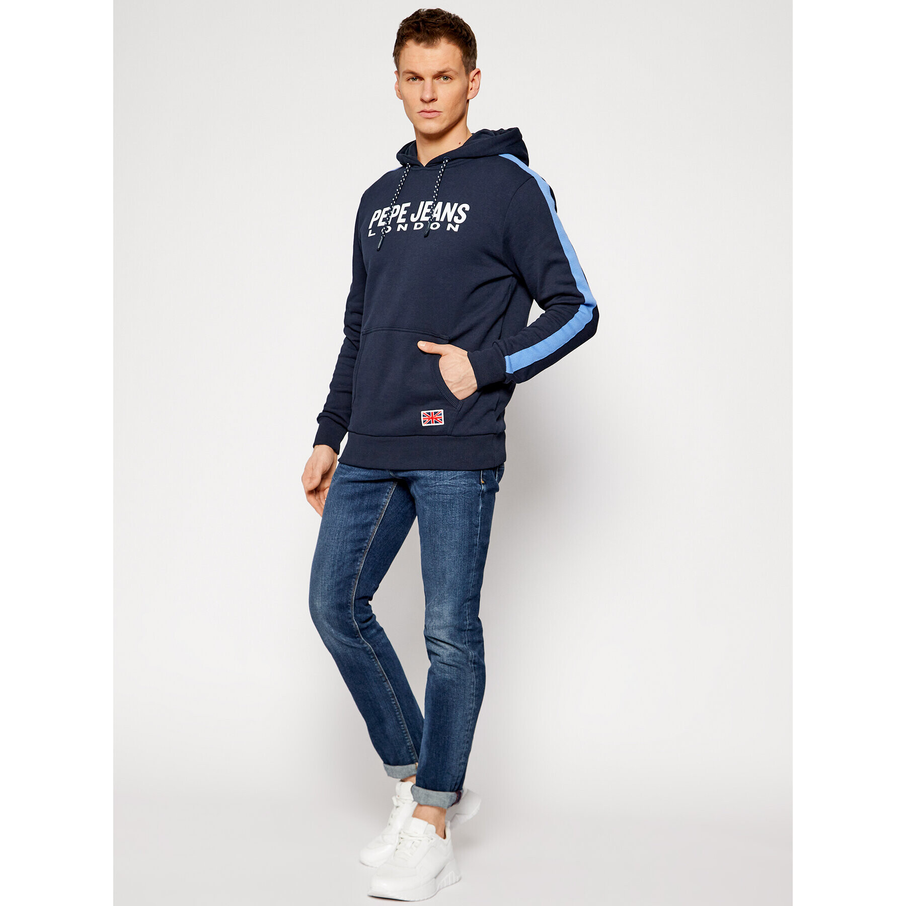 Pepe Jeans Mikina Andre PM582003 Tmavomodrá Regular Fit - Pepit.cz