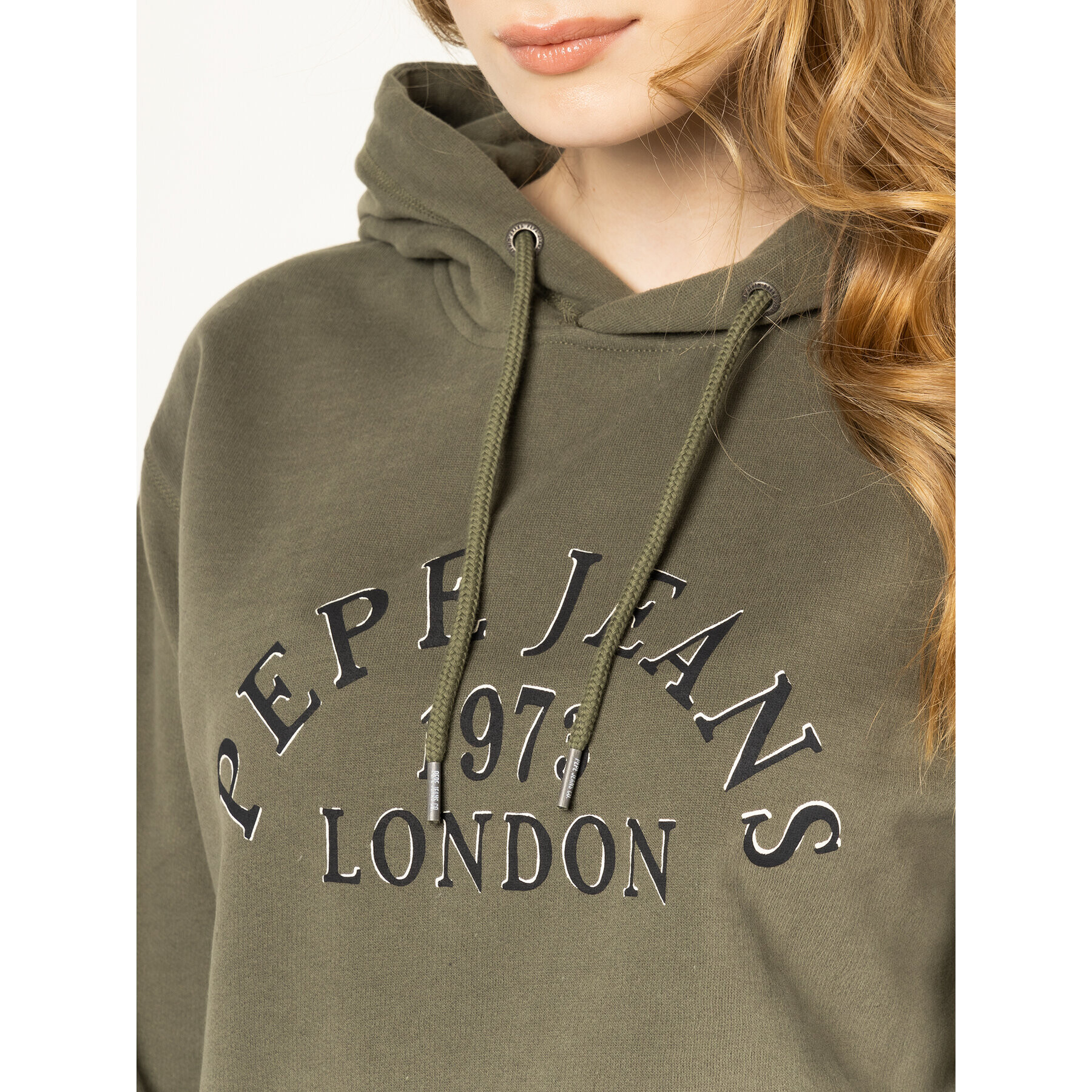 Pepe Jeans Mikina Bibi PL580913 Zelená Regular Fit - Pepit.cz