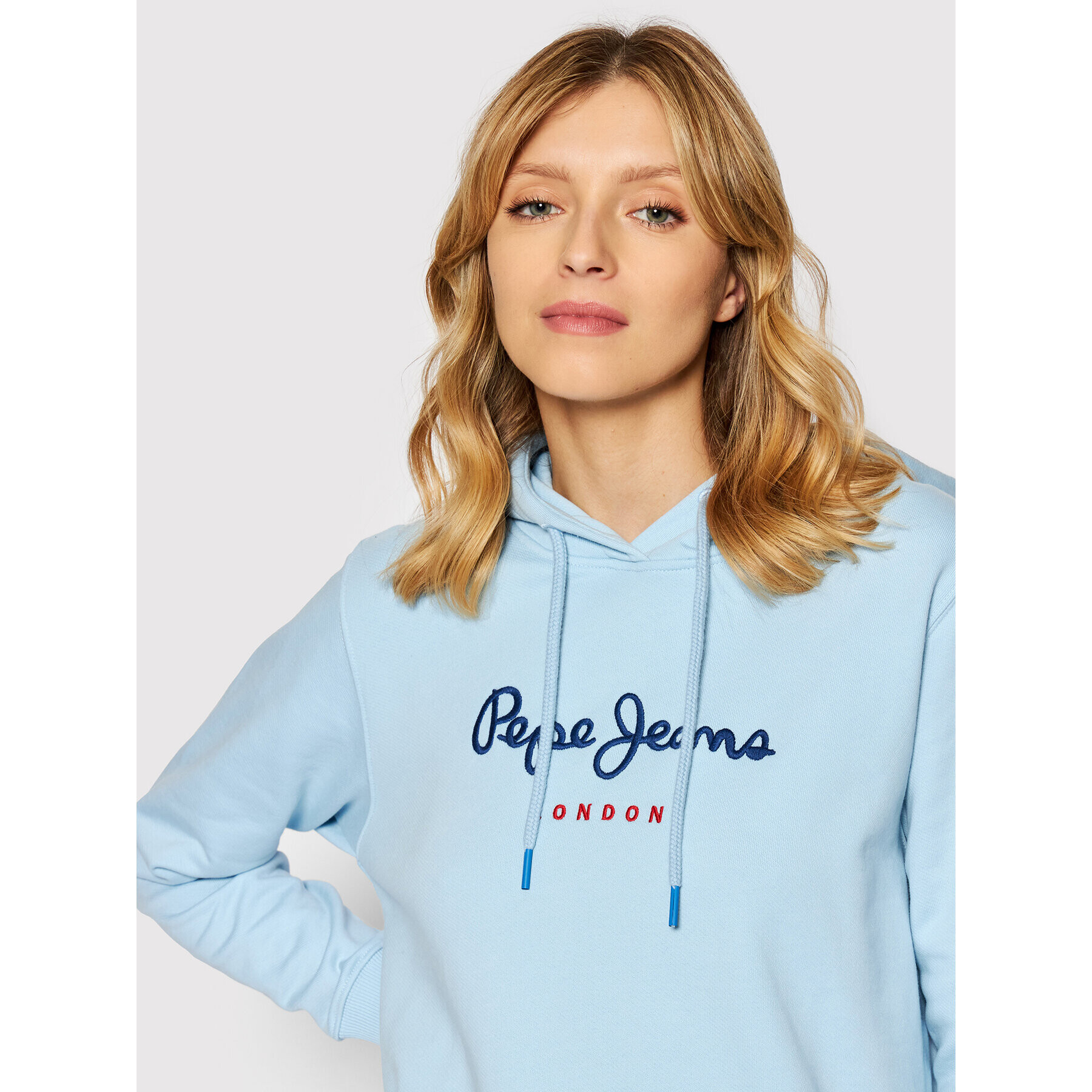 Pepe Jeans Mikina Calista PL581190 Modrá Regular Fit - Pepit.cz