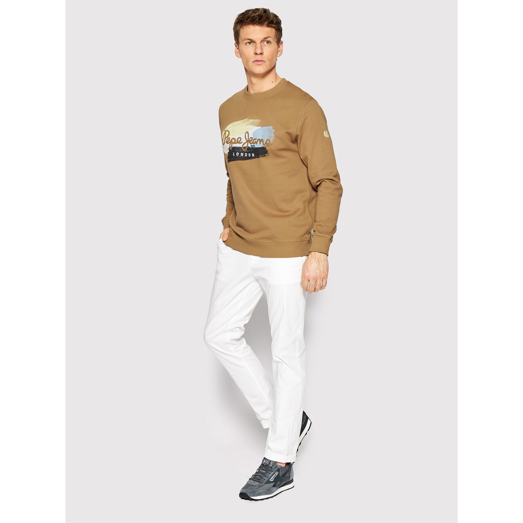 Pepe Jeans Mikina Dawson PM582173 Hnědá Regular Fit - Pepit.cz