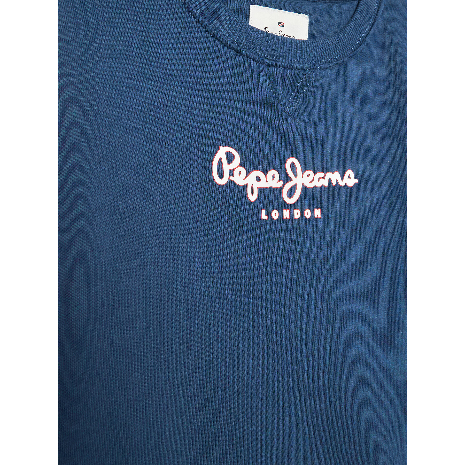 Pepe Jeans Mikina Eddie Crew PB581444 Modrá Regular Fit - Pepit.cz