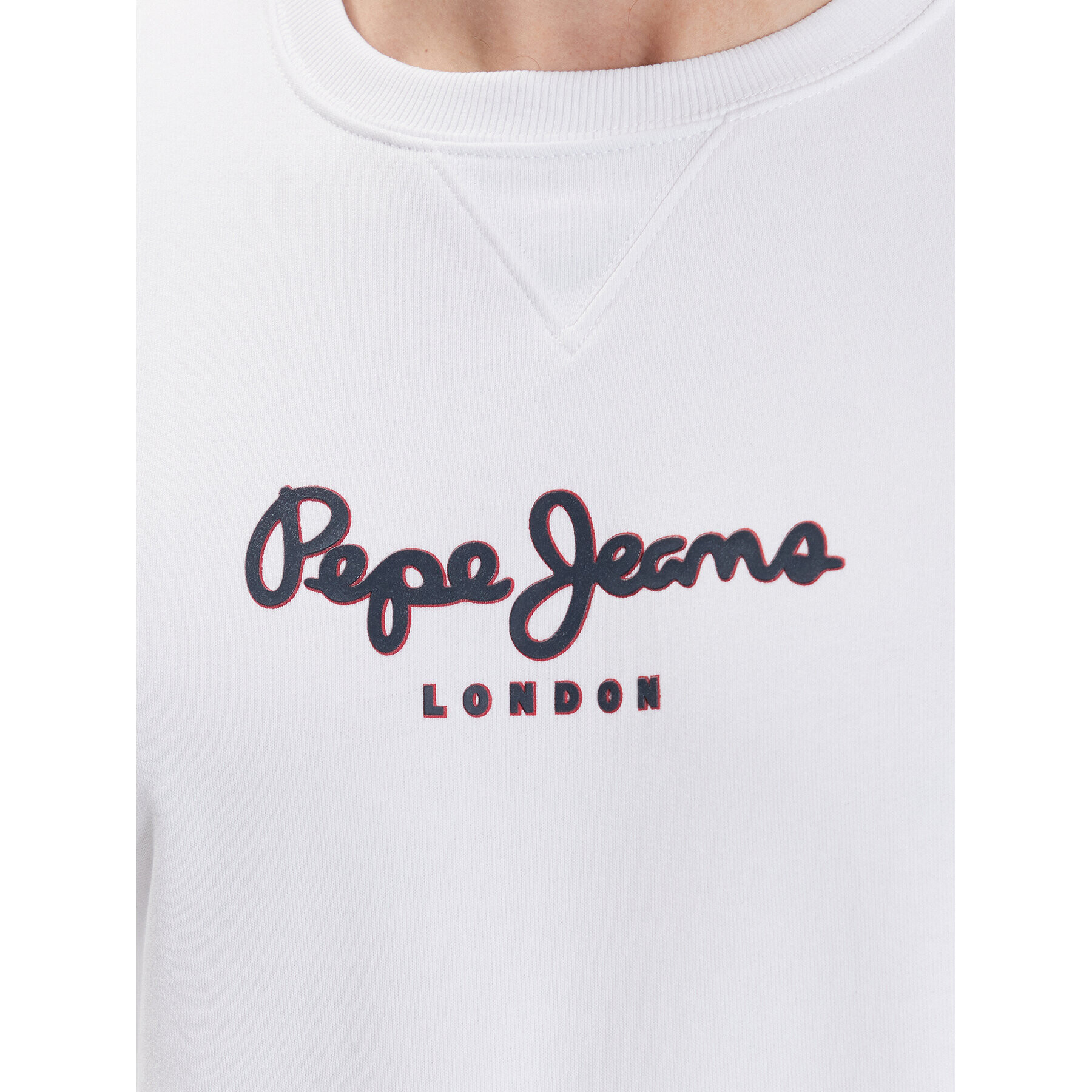 Pepe Jeans Mikina Edward Crew PM582380 Bílá Regular Fit - Pepit.cz