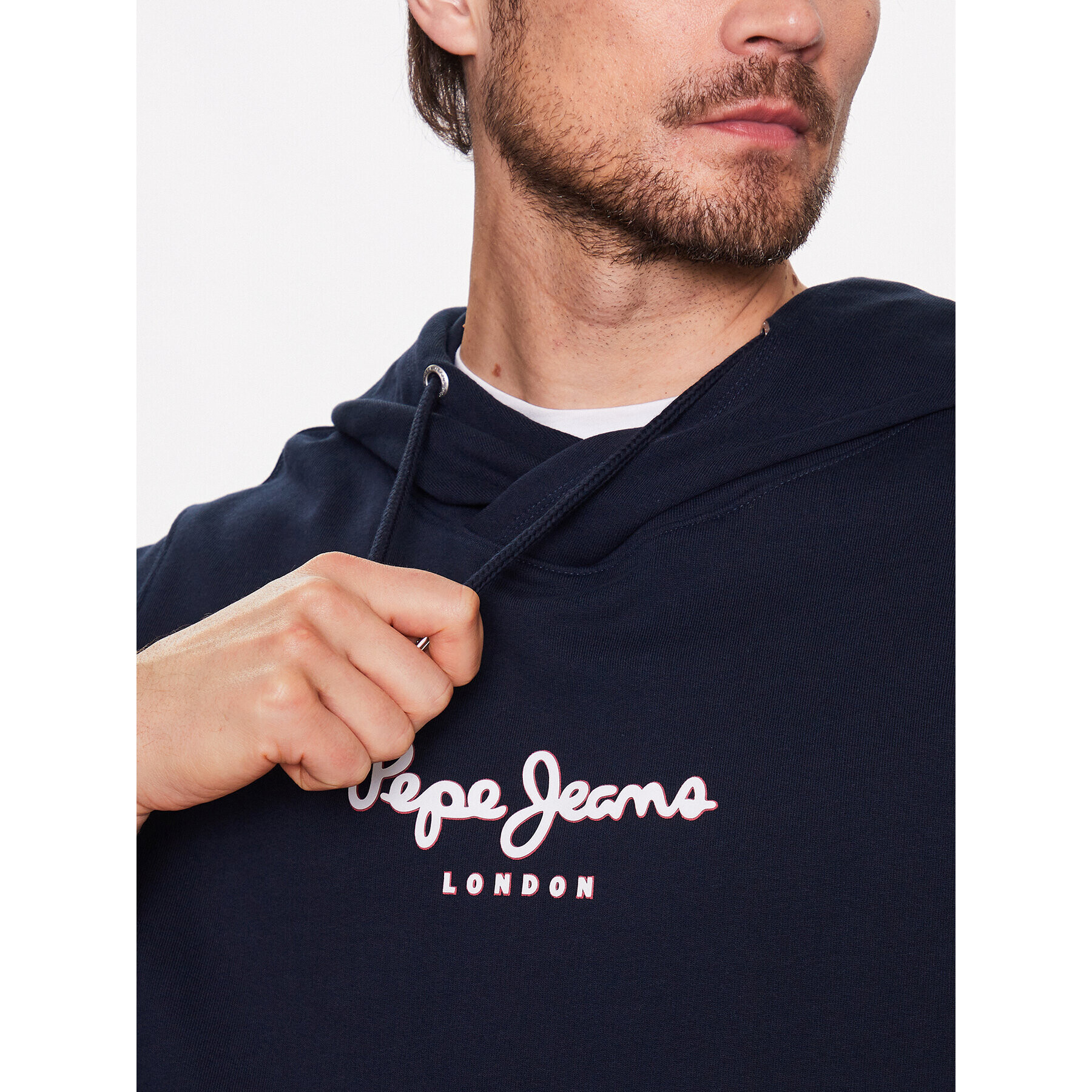 Pepe Jeans Mikina Edward Hoodie PM582381 Tmavomodrá Regular Fit - Pepit.cz