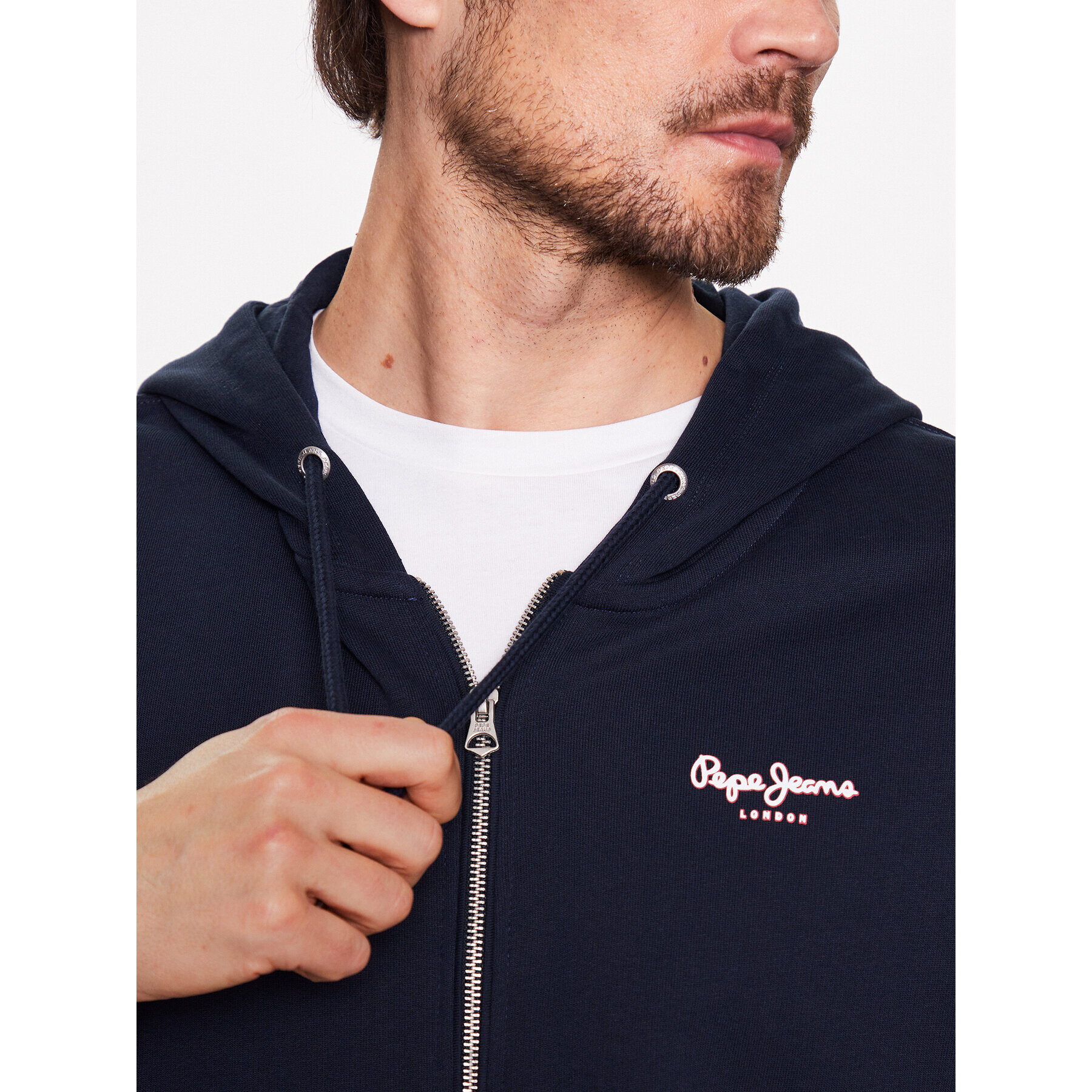 Pepe Jeans Mikina Edward Zip PM582382 Tmavomodrá Regular Fit - Pepit.cz