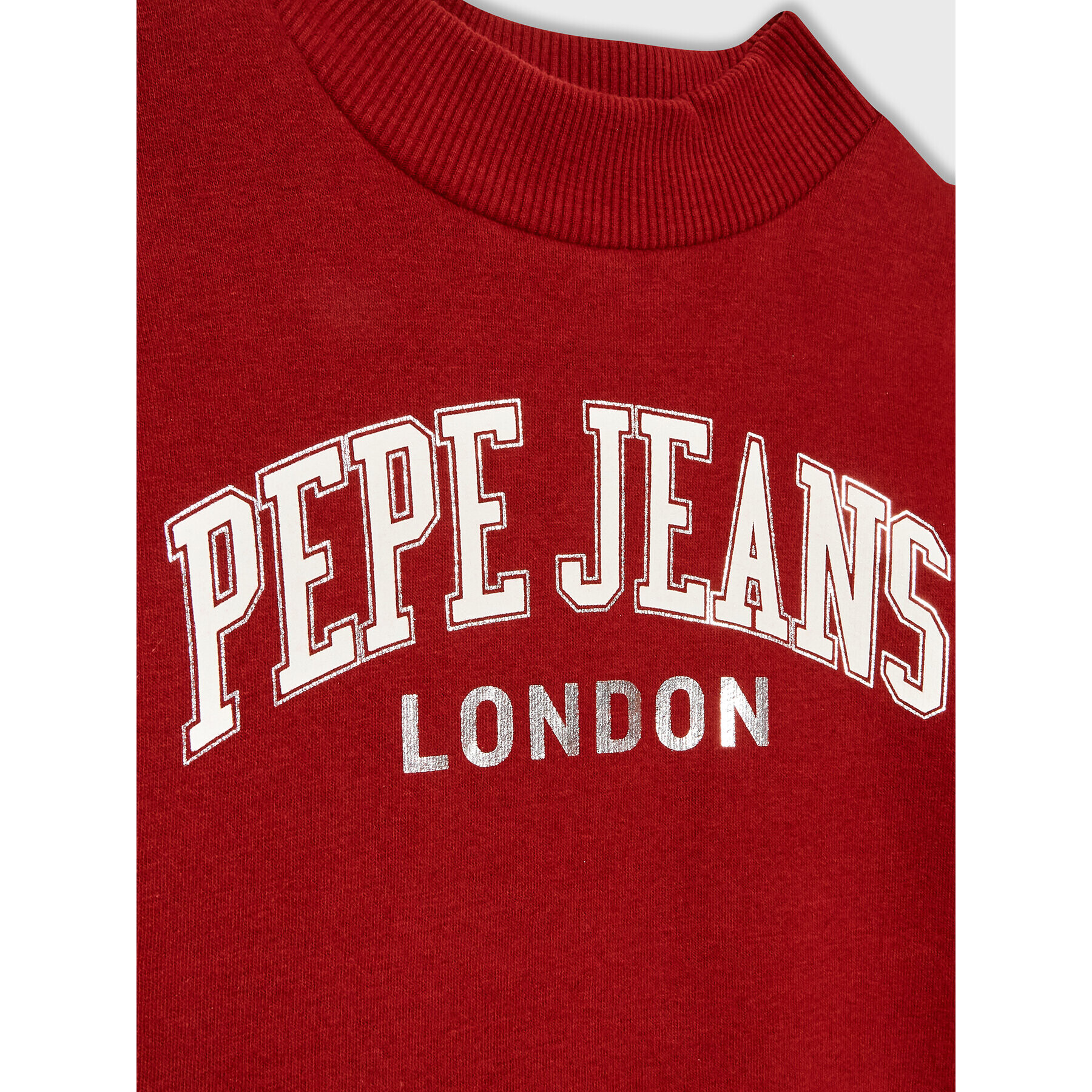 Pepe Jeans Mikina Elisabeth PG581252 Červená Relaxed Fit - Pepit.cz