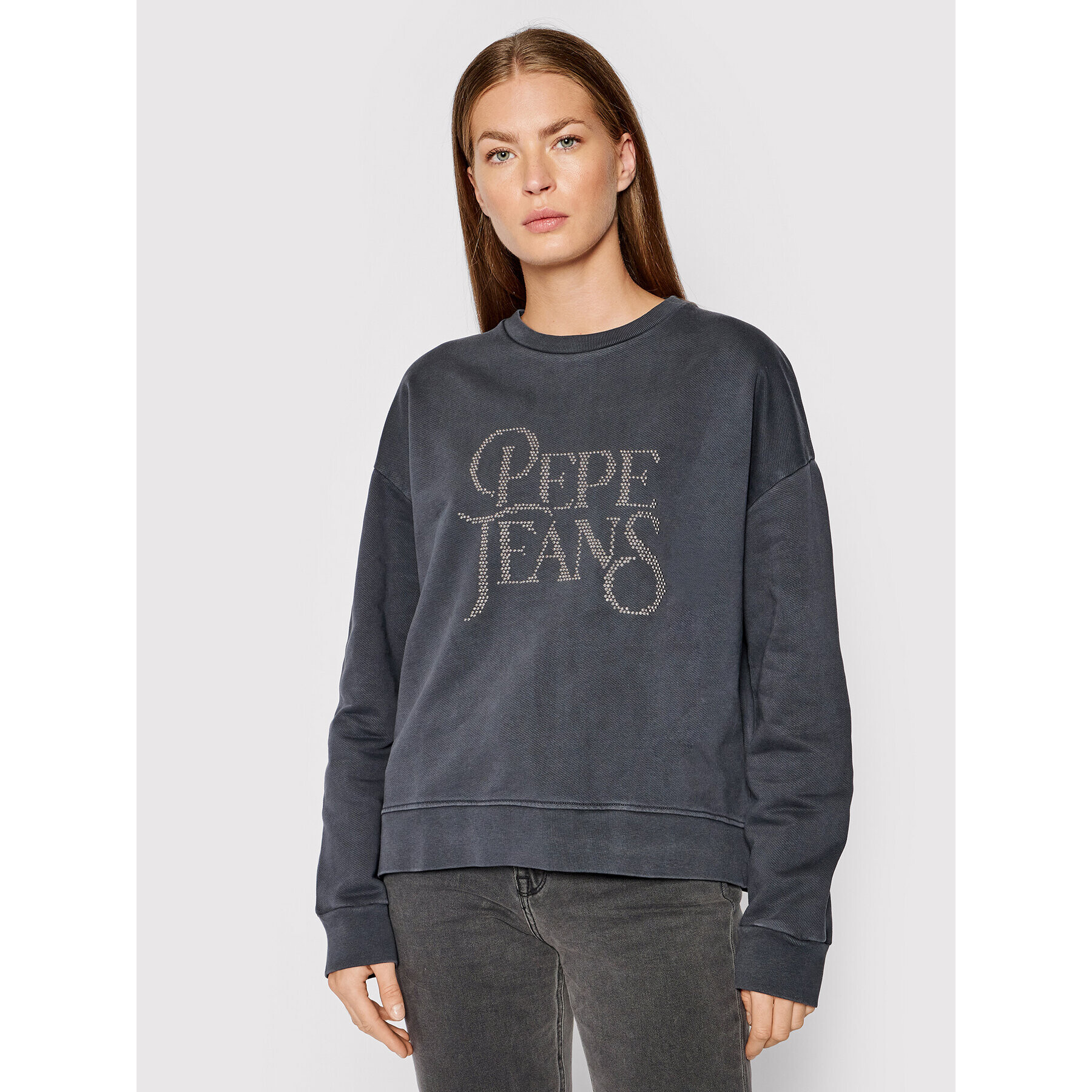 Pepe Jeans Mikina Evita PL581102 Šedá Regular Fit - Pepit.cz