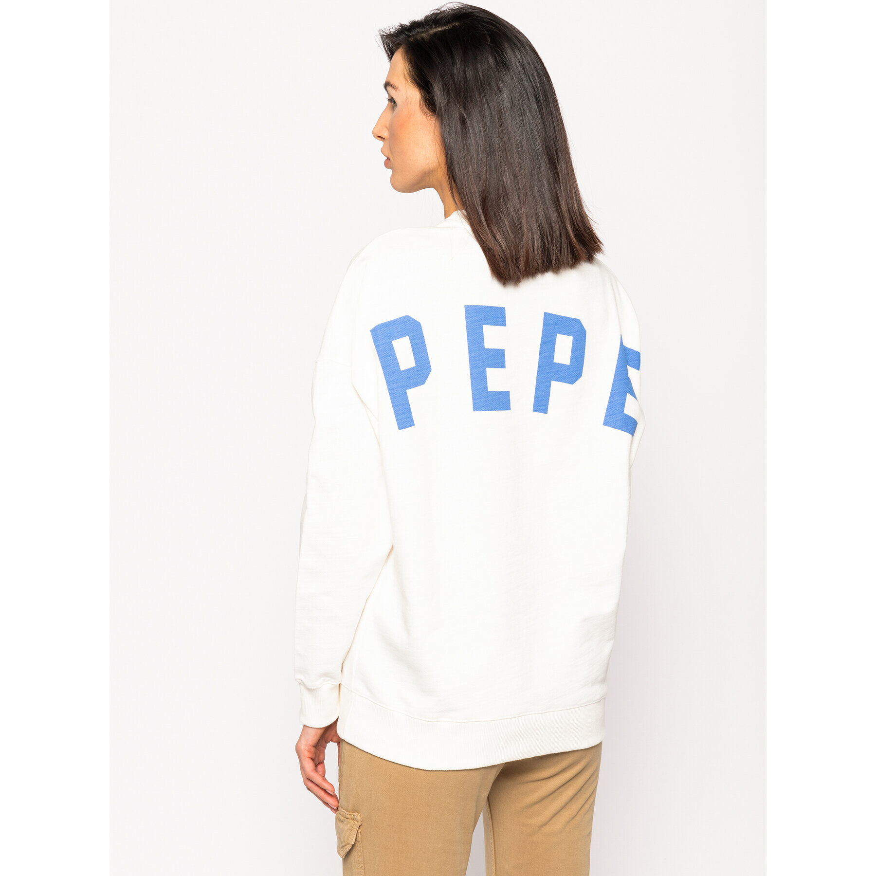 Pepe Jeans Mikina Fergie PL580951 Béžová Regular Fit - Pepit.cz