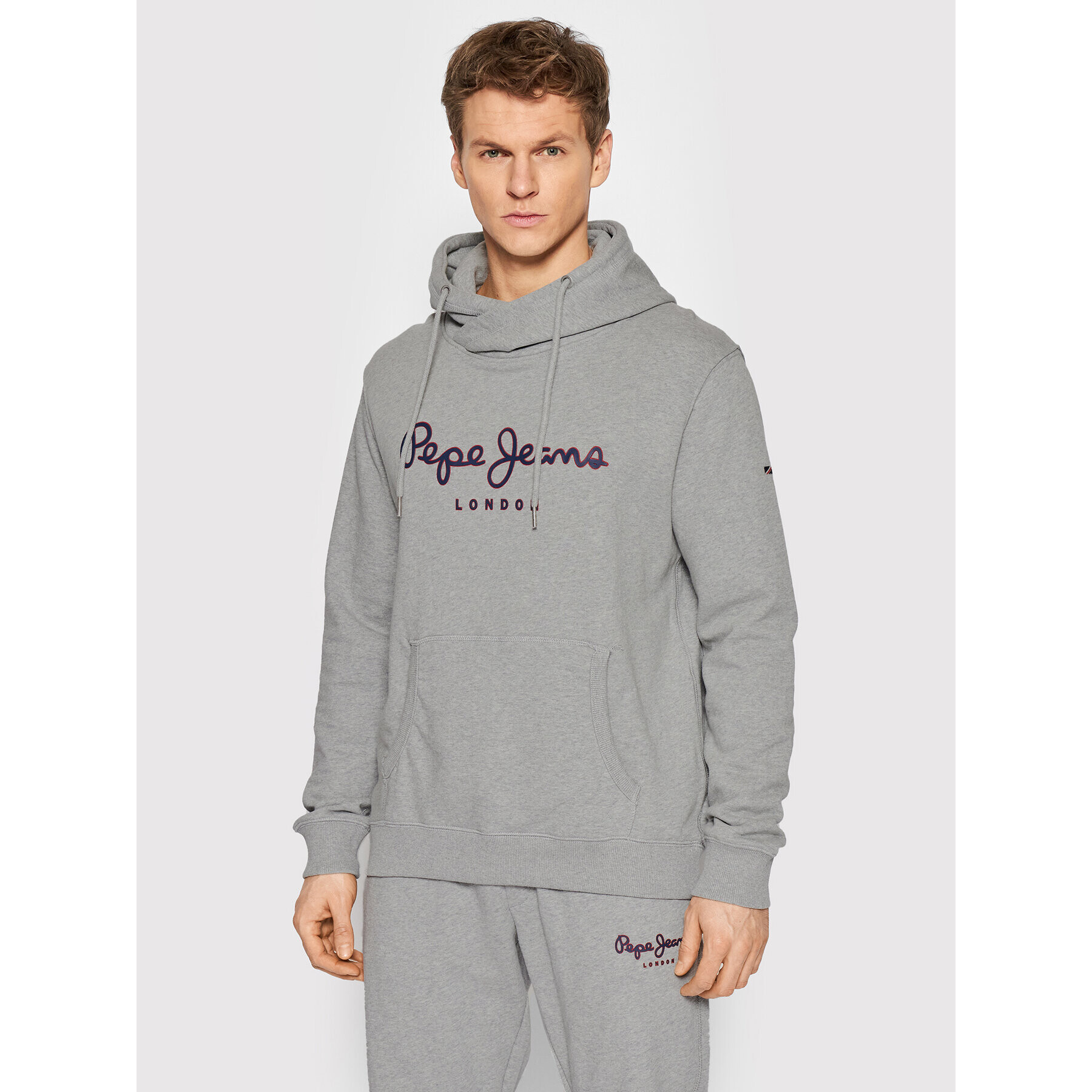 Pepe Jeans Mikina George PM582089 Šedá Regular Fit - Pepit.cz