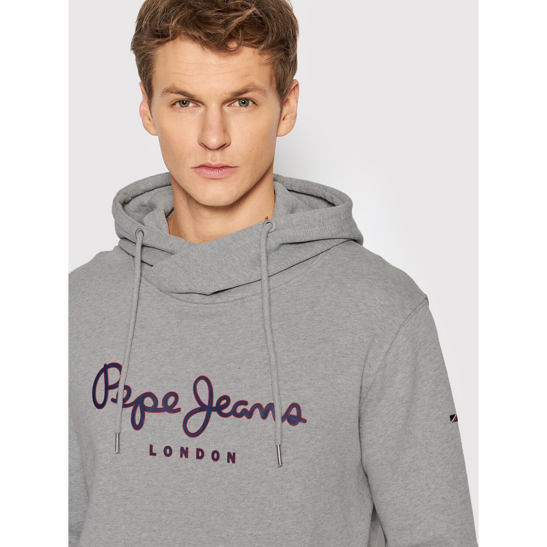 Pepe Jeans Mikina George PM582089 Šedá Regular Fit - Pepit.cz