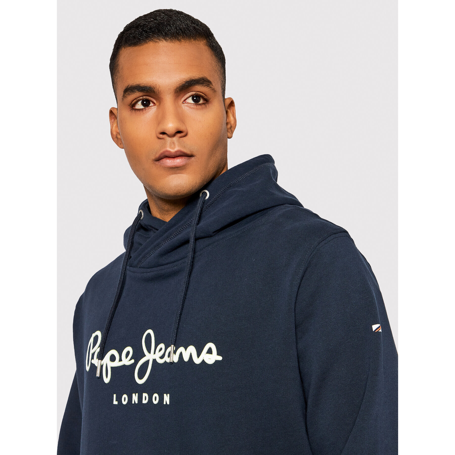 Pepe Jeans Mikina George PM582089 Tmavomodrá Regular Fit - Pepit.cz