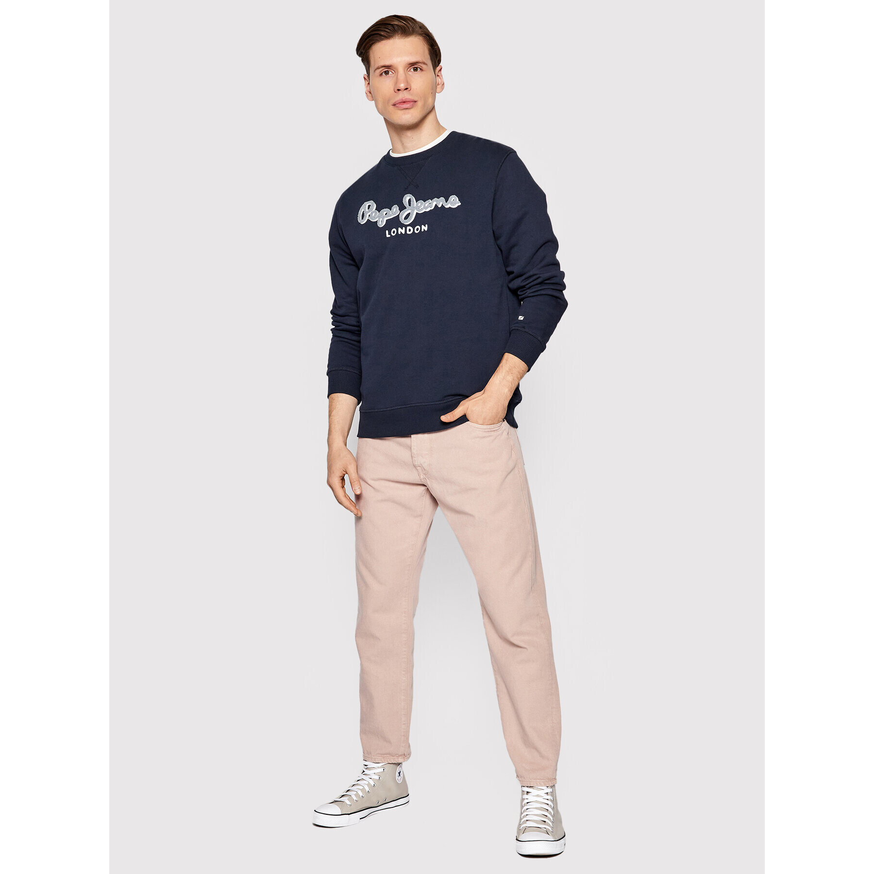 Pepe Jeans Mikina Lamont PM582225 Tmavomodrá Regular Fit - Pepit.cz