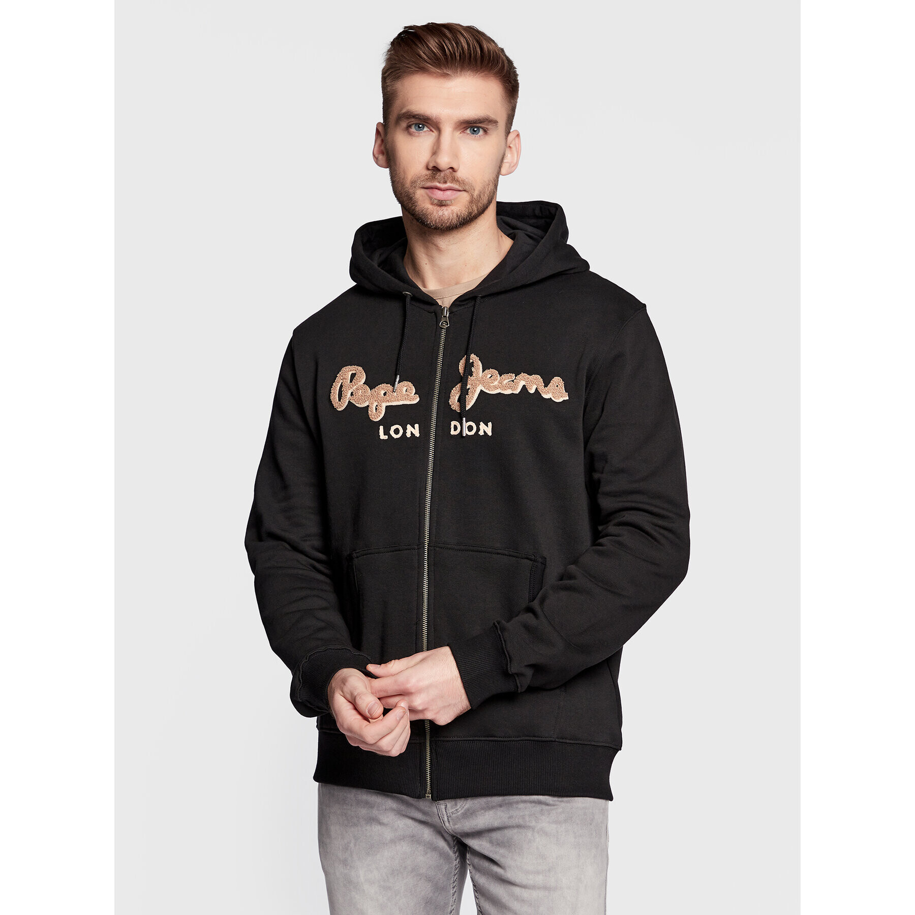 Pepe Jeans Mikina Lamont PM582244 Černá Regular Fit - Pepit.cz