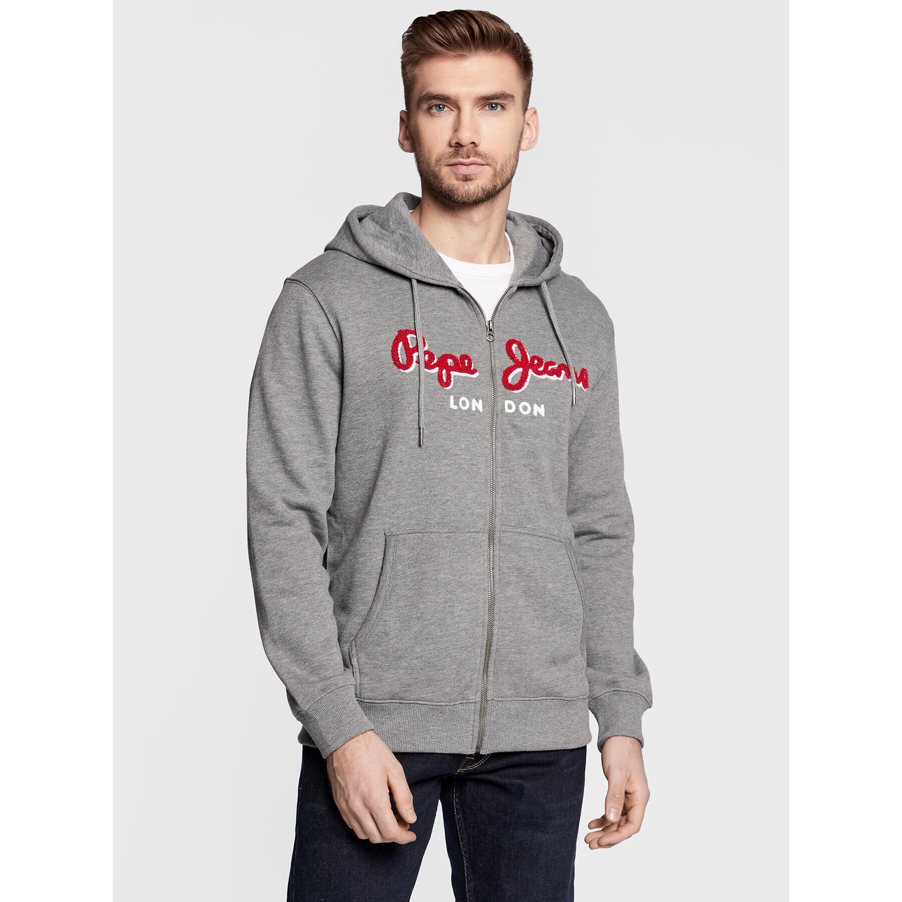 Pepe Jeans Mikina Lamont PM582244 Šedá Regular Fit - Pepit.cz