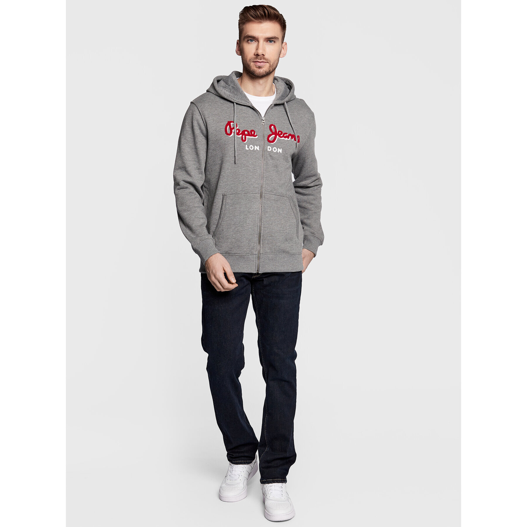 Pepe Jeans Mikina Lamont PM582244 Šedá Regular Fit - Pepit.cz