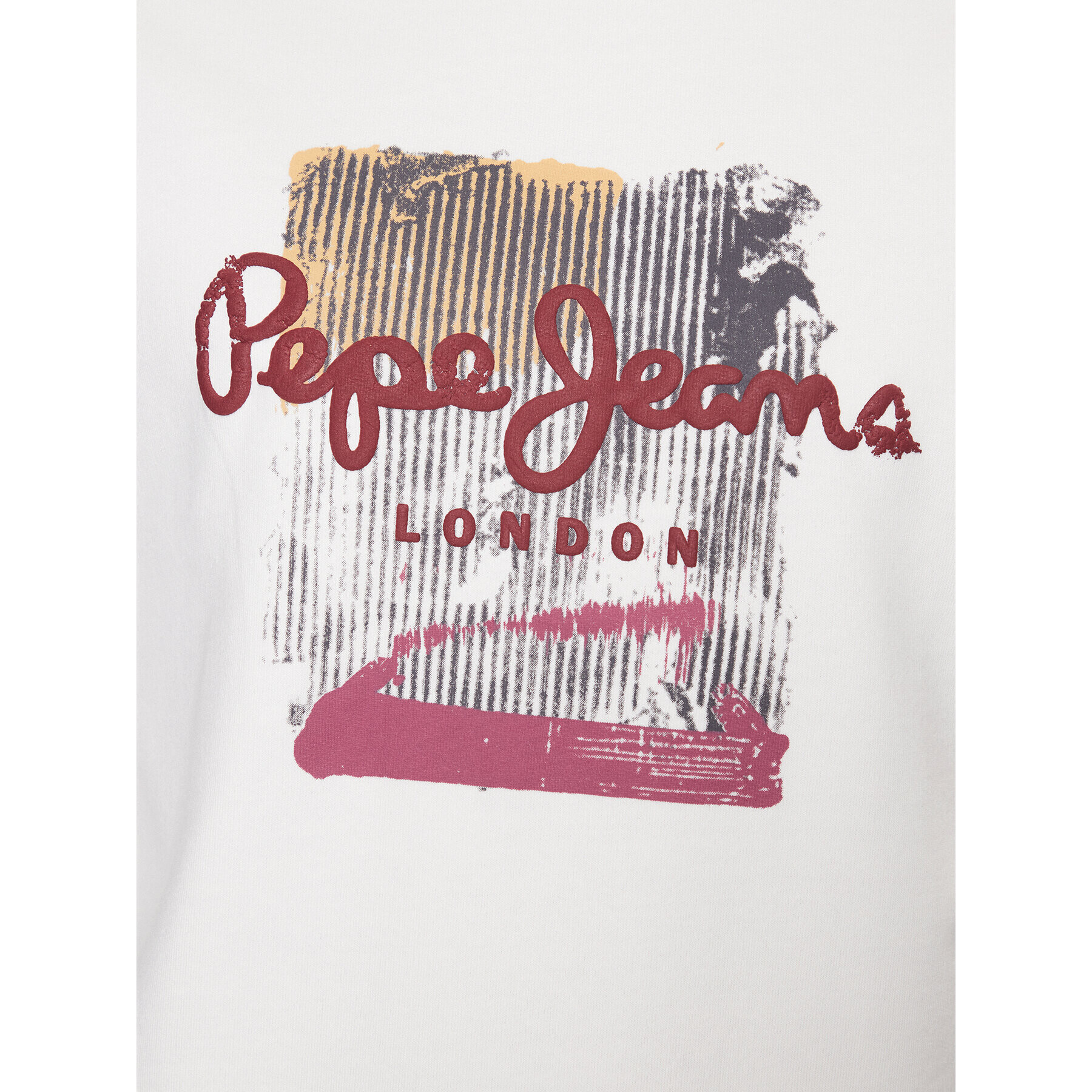 Pepe Jeans Mikina Melbourne Sweat PM582483 Bílá Regular Fit - Pepit.cz